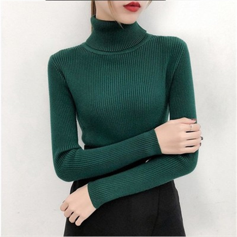 Buy Slim Knitted Turtleneck Long Sleeve Tops – Axcid Apparel