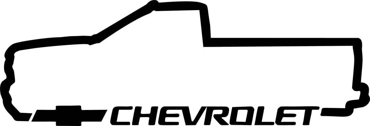 Chevy Silverado Silhouette Decal – Drew's Decals