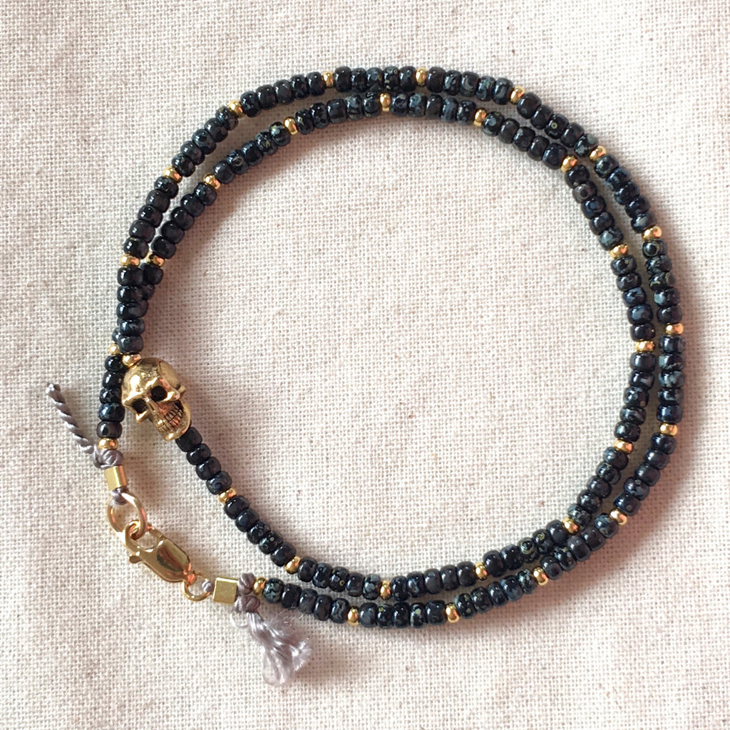 skull bead necklace