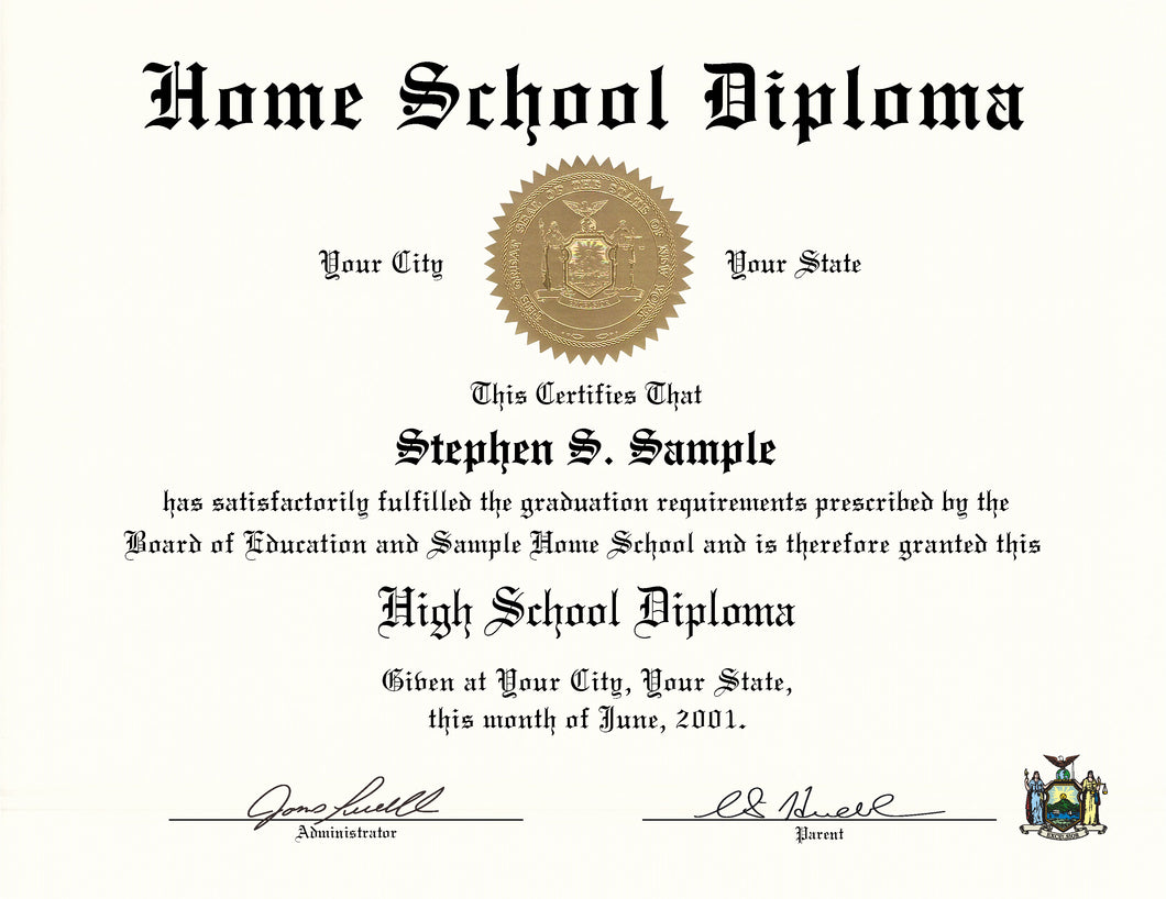 Homeschool Diploma Examples