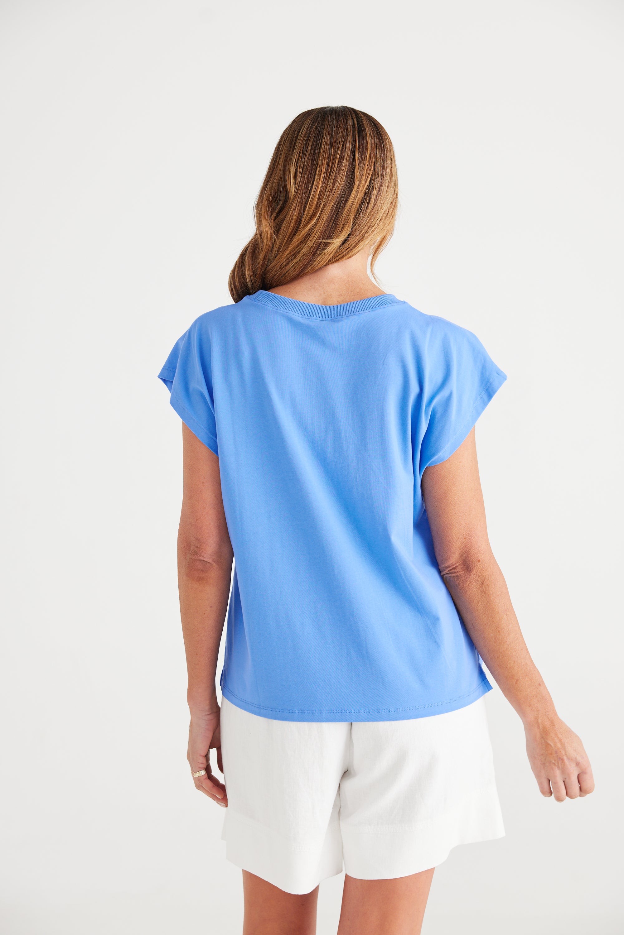 Michel Tee Shirt in Periwinkle Blue