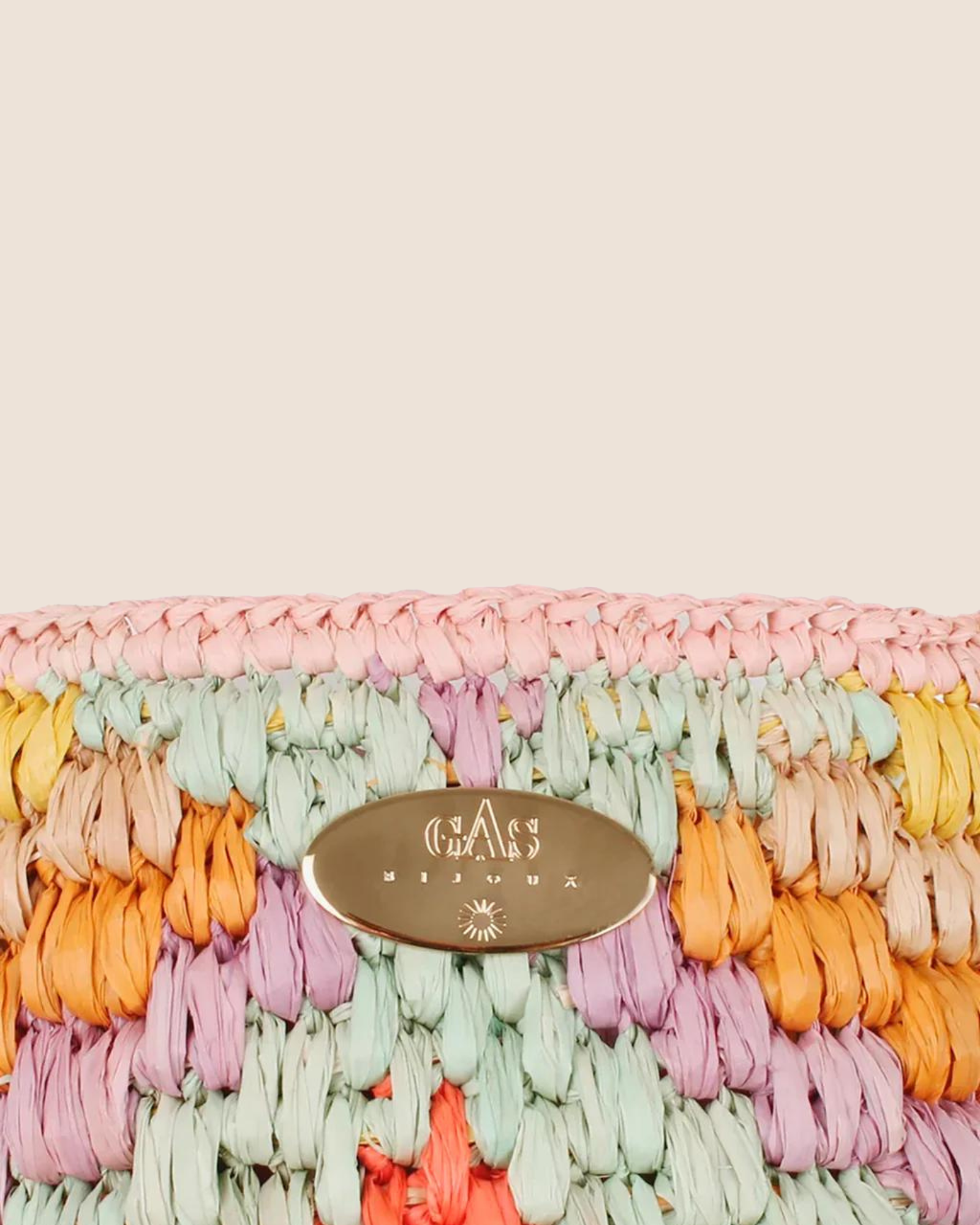 Mini Raffia Bucket Bag in Pastel