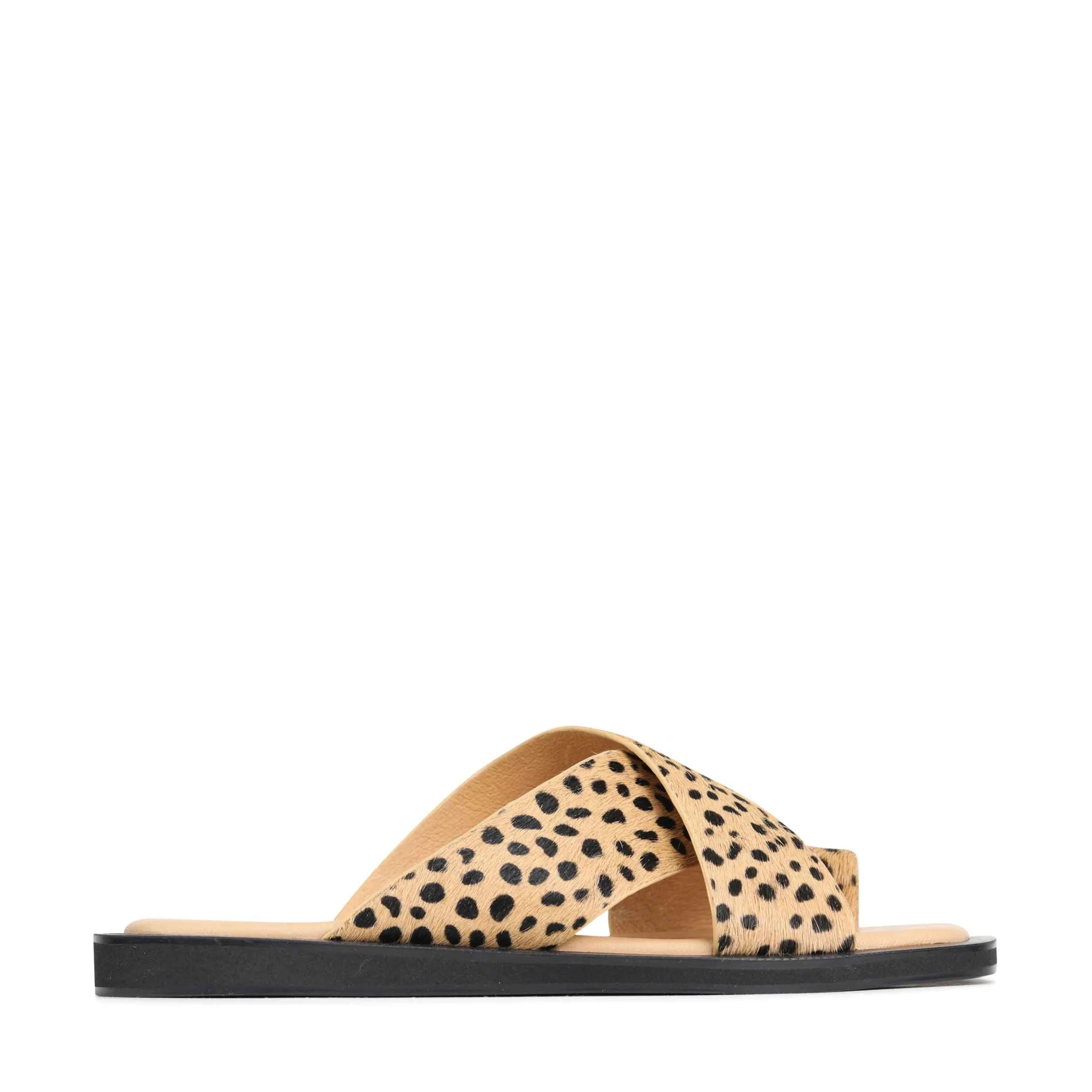 Mishk Slide in Cheetah Ponyhair