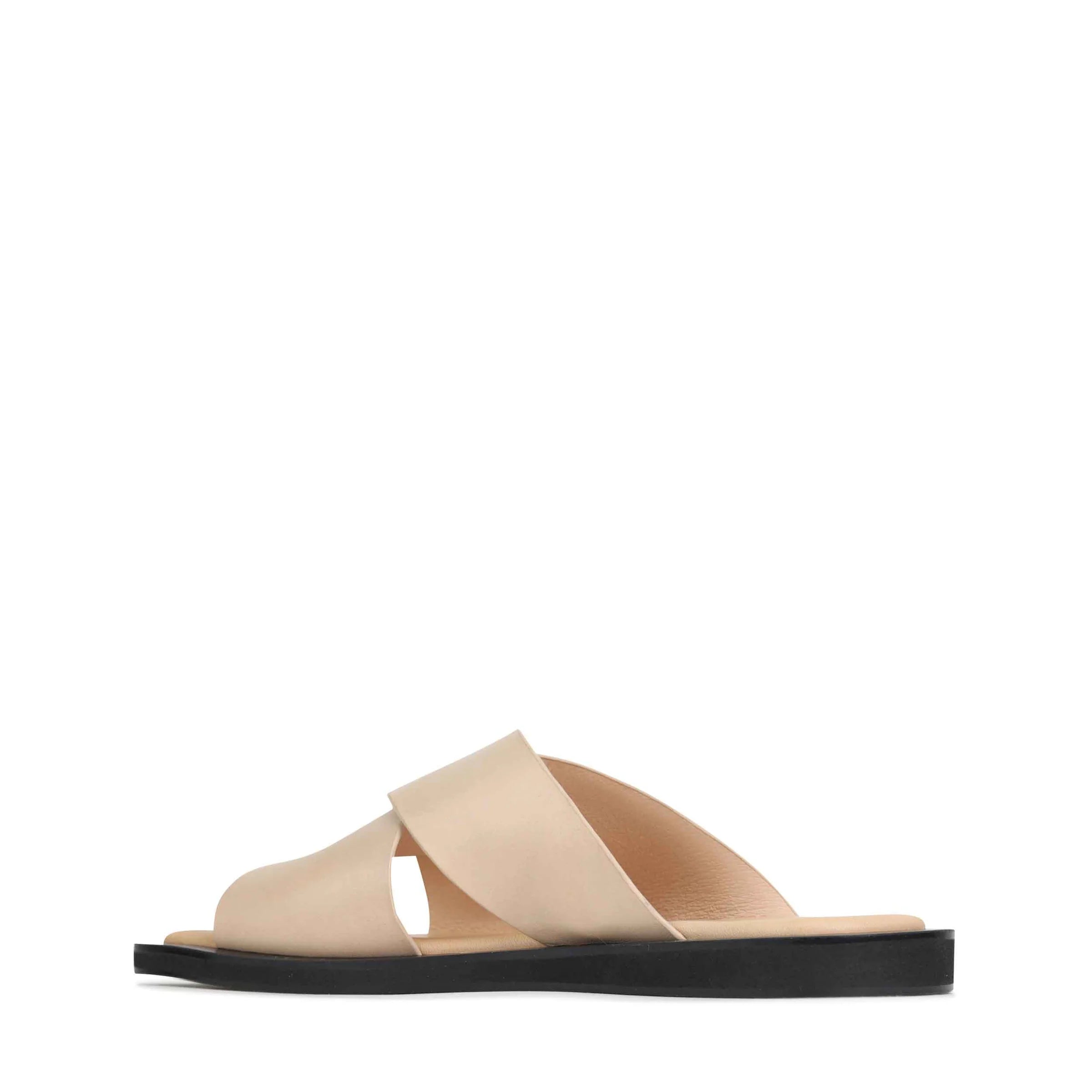 Mishk Slide in Nude Leather