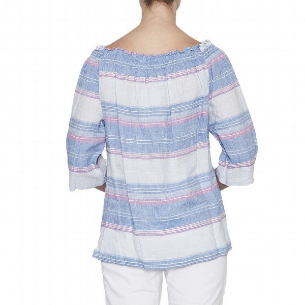 Multi Stripe Linen Top