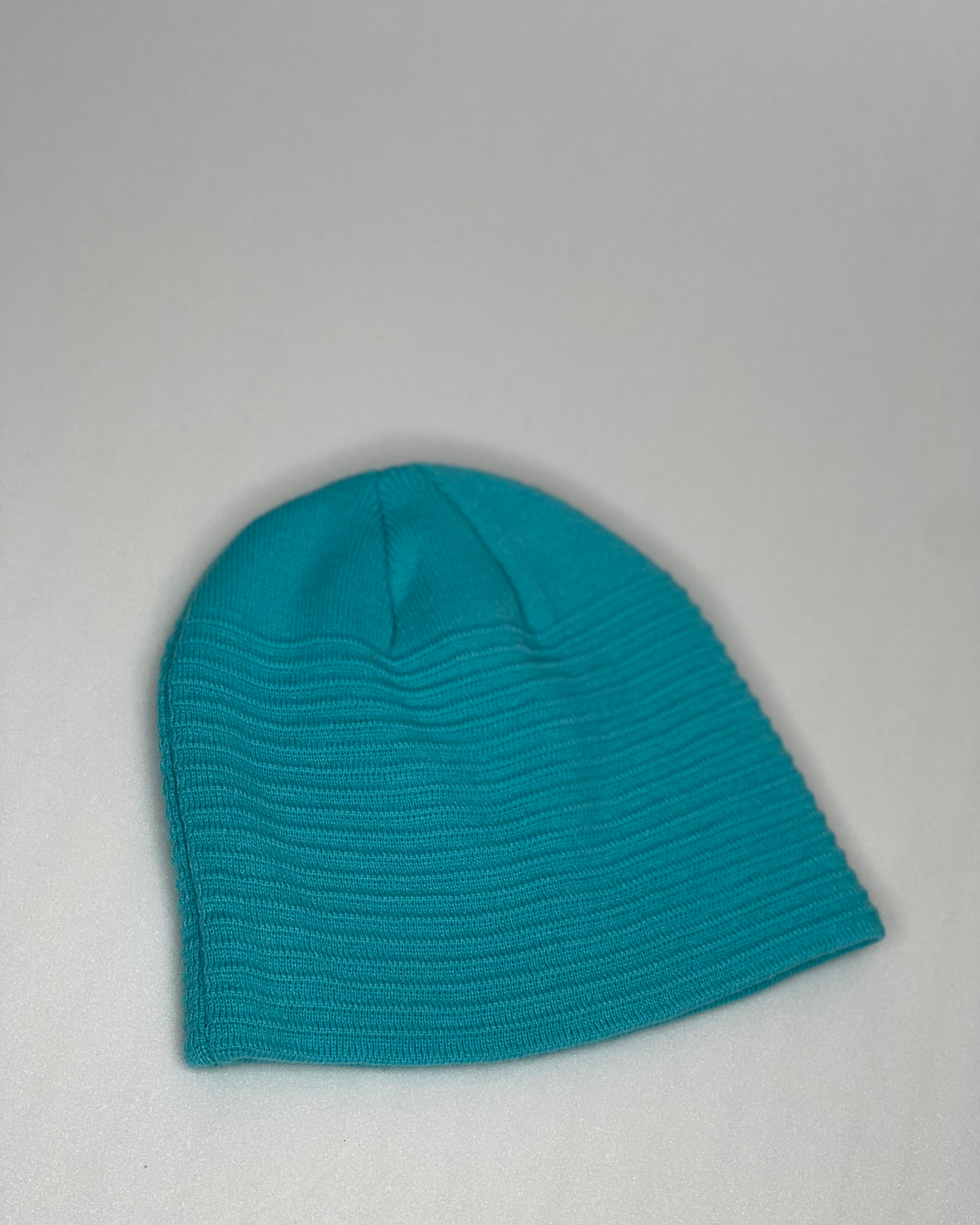 Georgia Ribbed Beanie in Turquoise