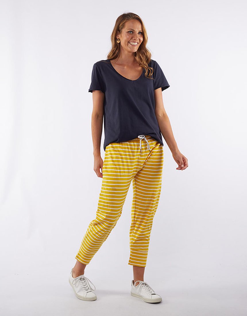 Fundamental Brunch Pant in Mustard Stripe