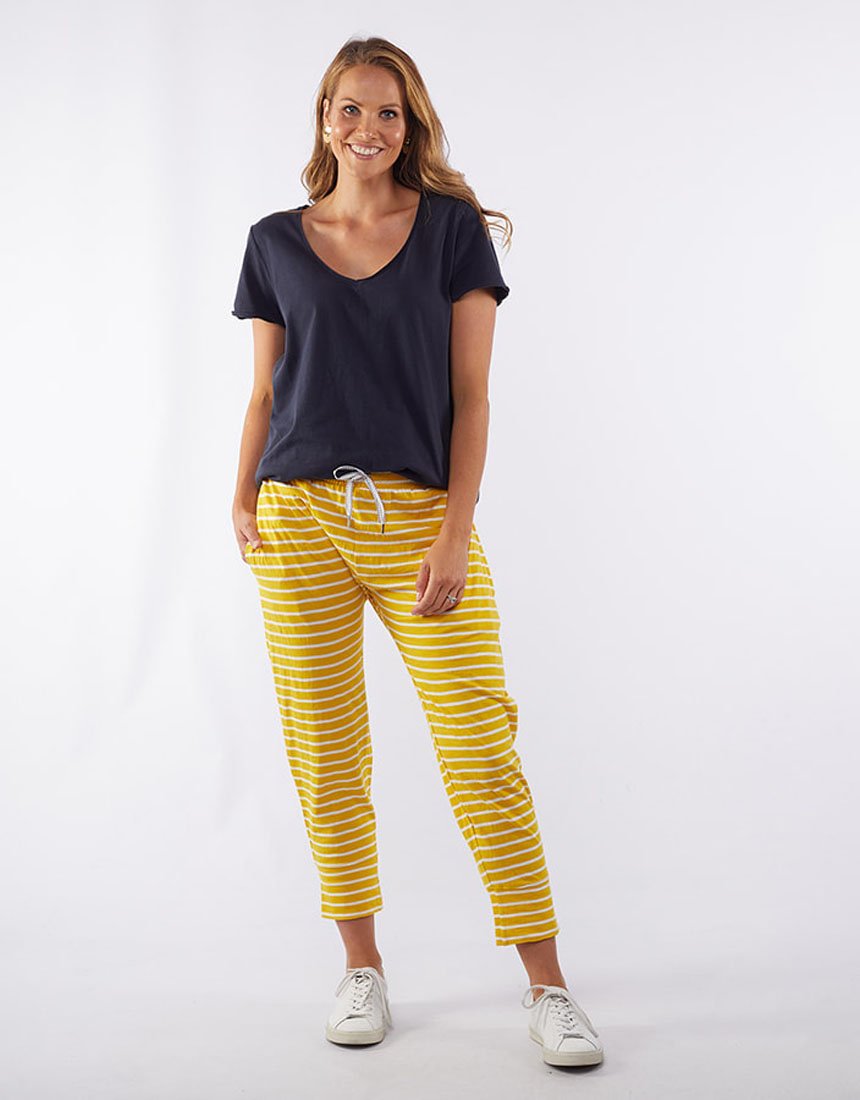 Fundamental Brunch Pant in Mustard Stripe