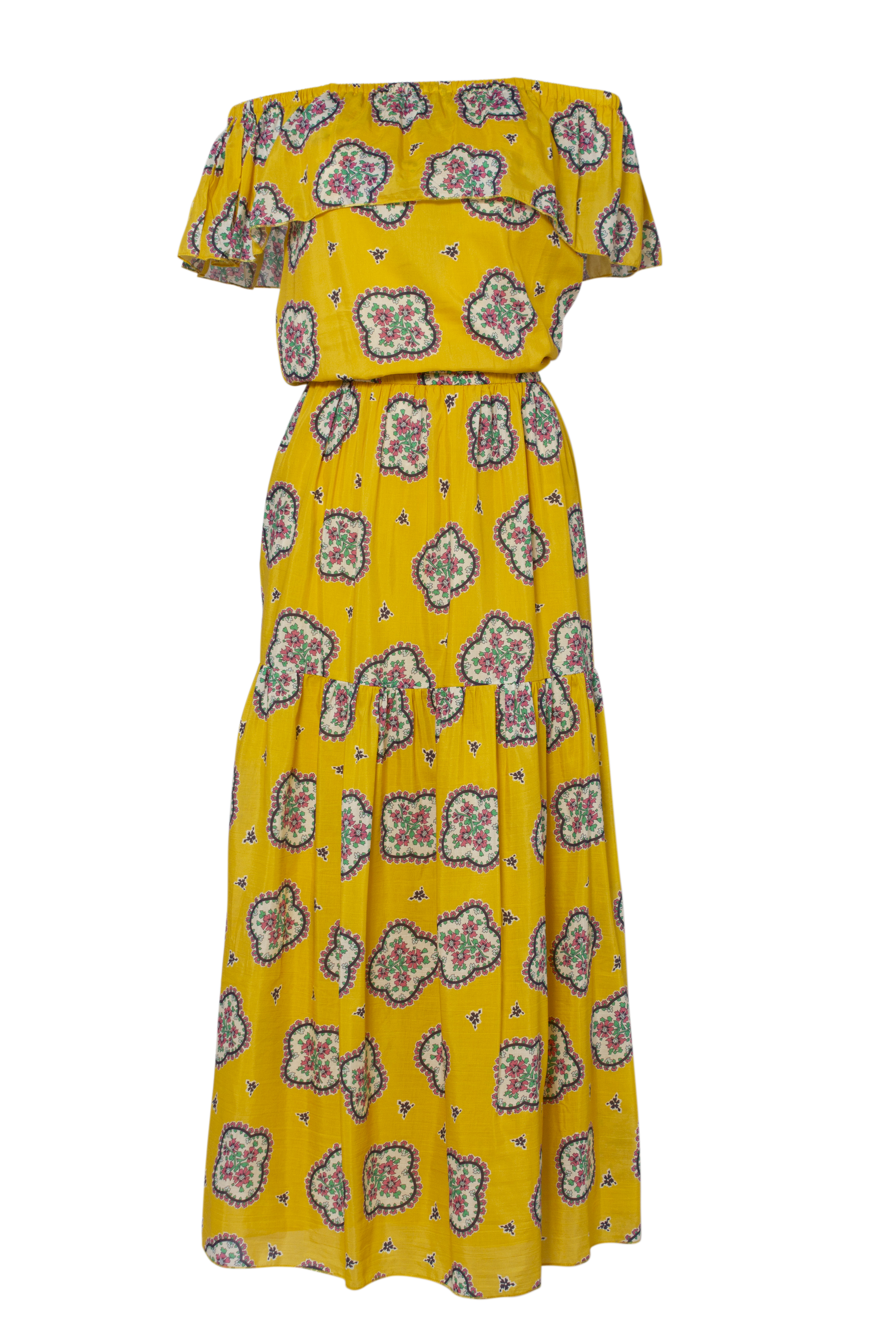 Cha Cha Dress in Mustard Mosaic