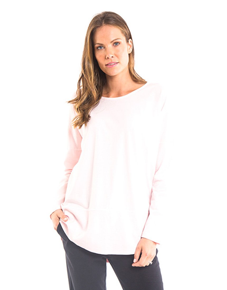 Fundamental Rib Long Sleeve Tee in Peach