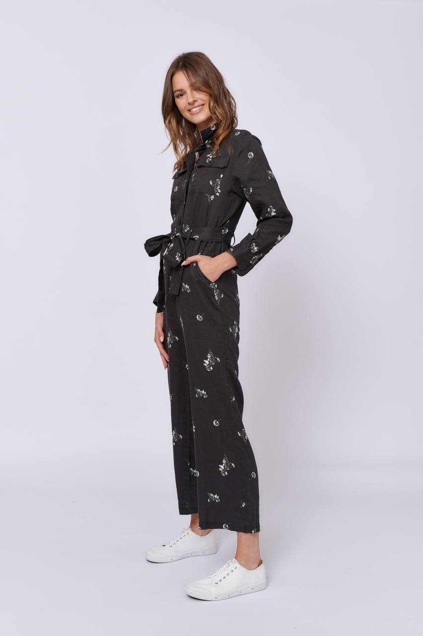 Aviator Jumpsuit in Floral