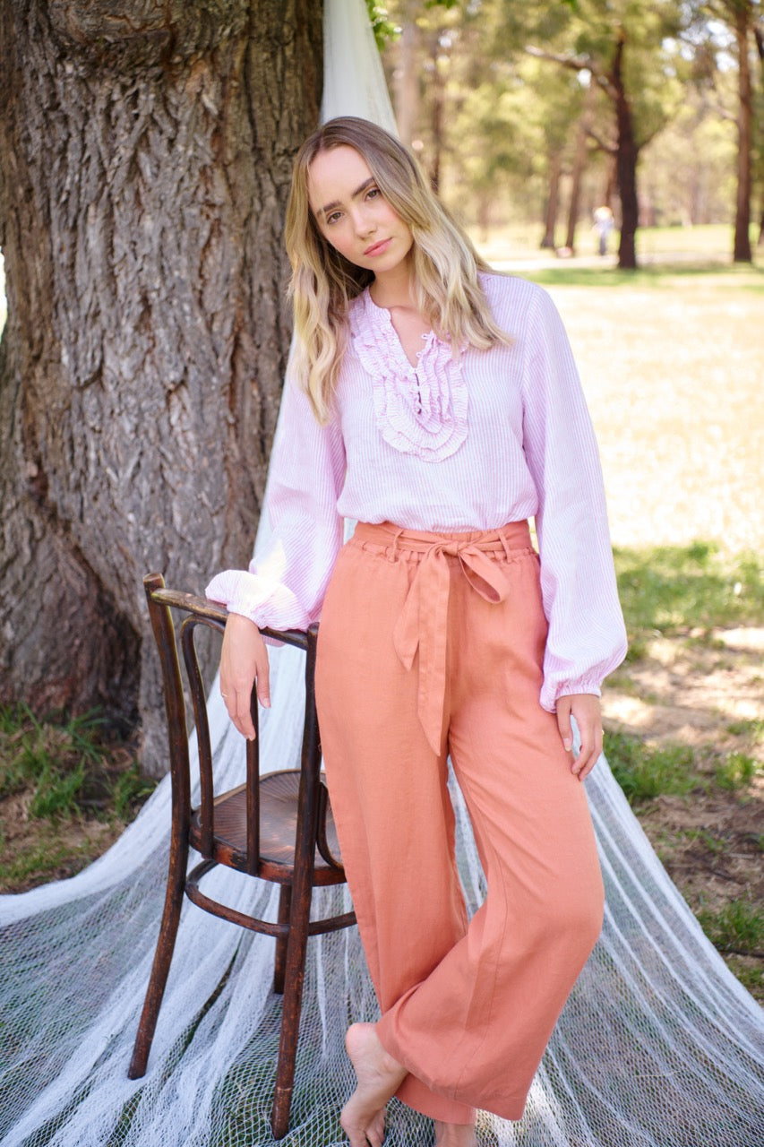 Keira Shirt in Pink Stripe