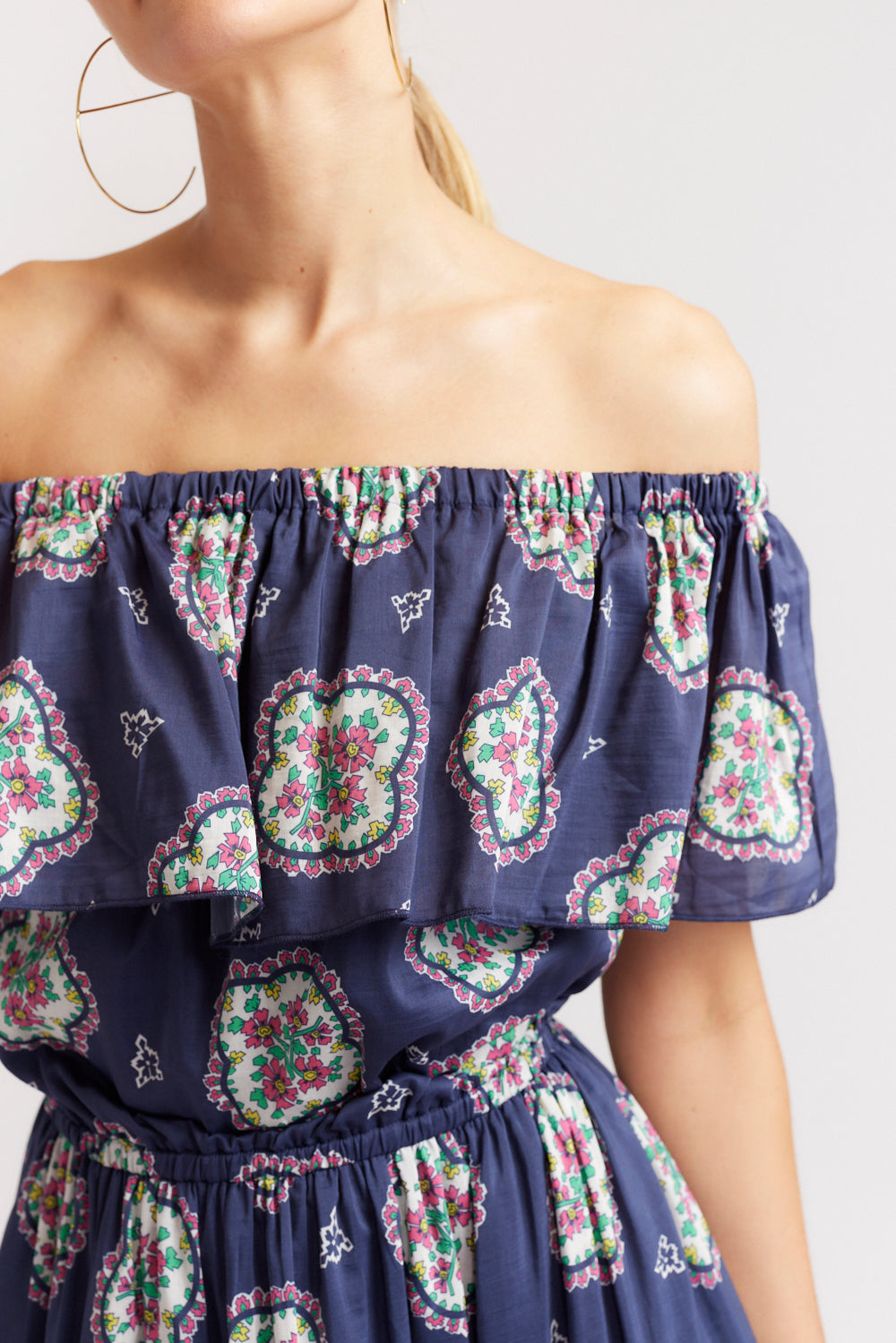 Cha Cha Dress in Navy Mosaic