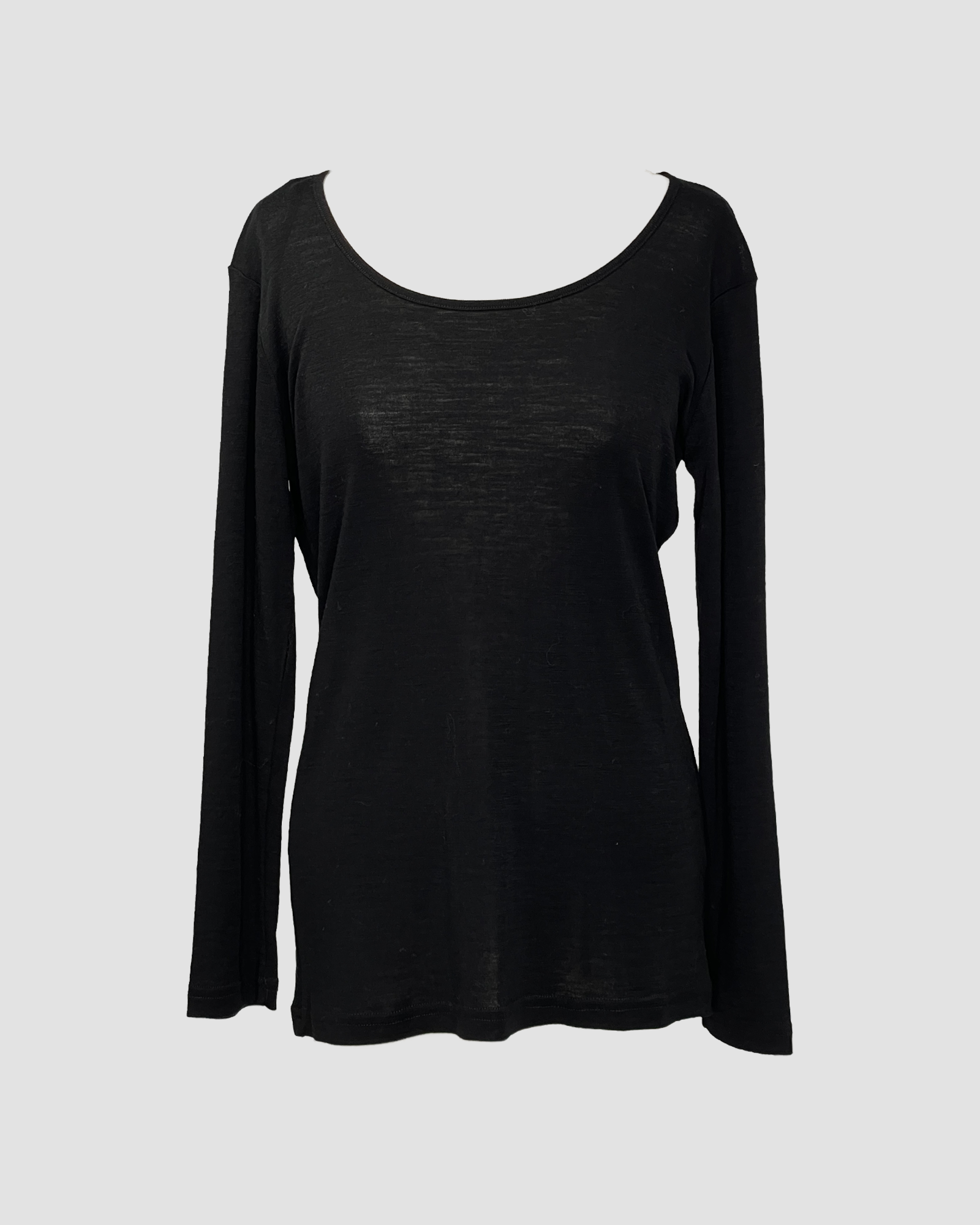 Merino Wool Top in Black