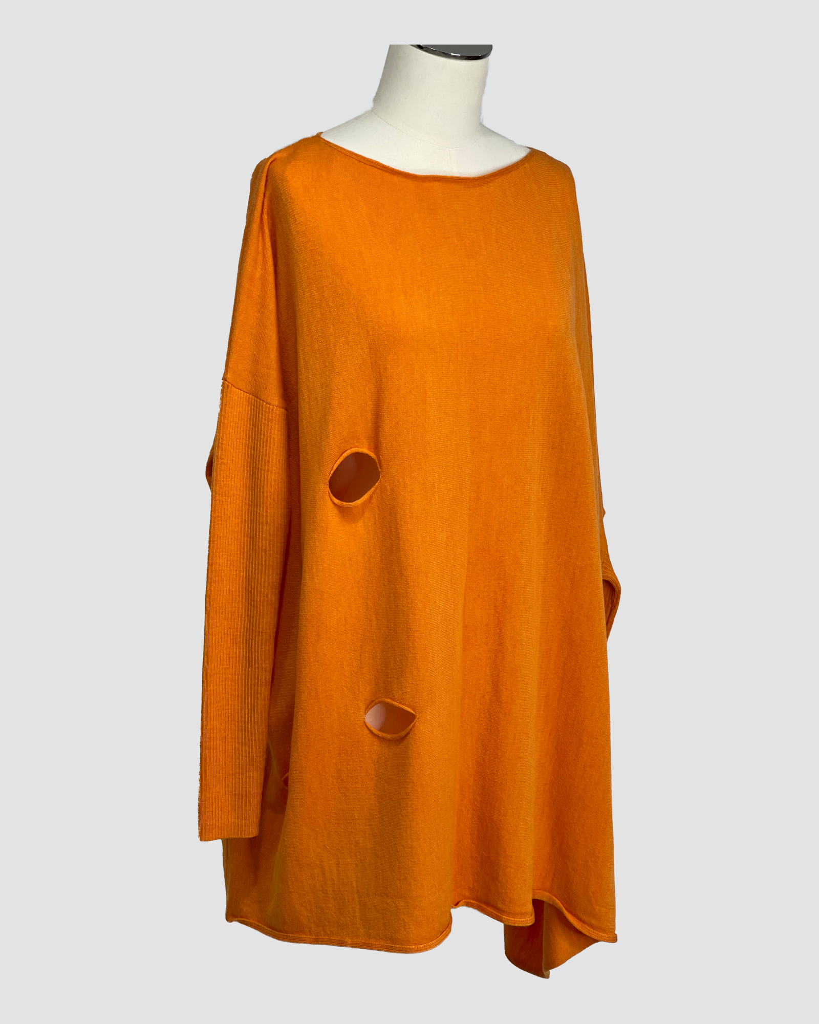 Holes Pullover in Sunset Orange