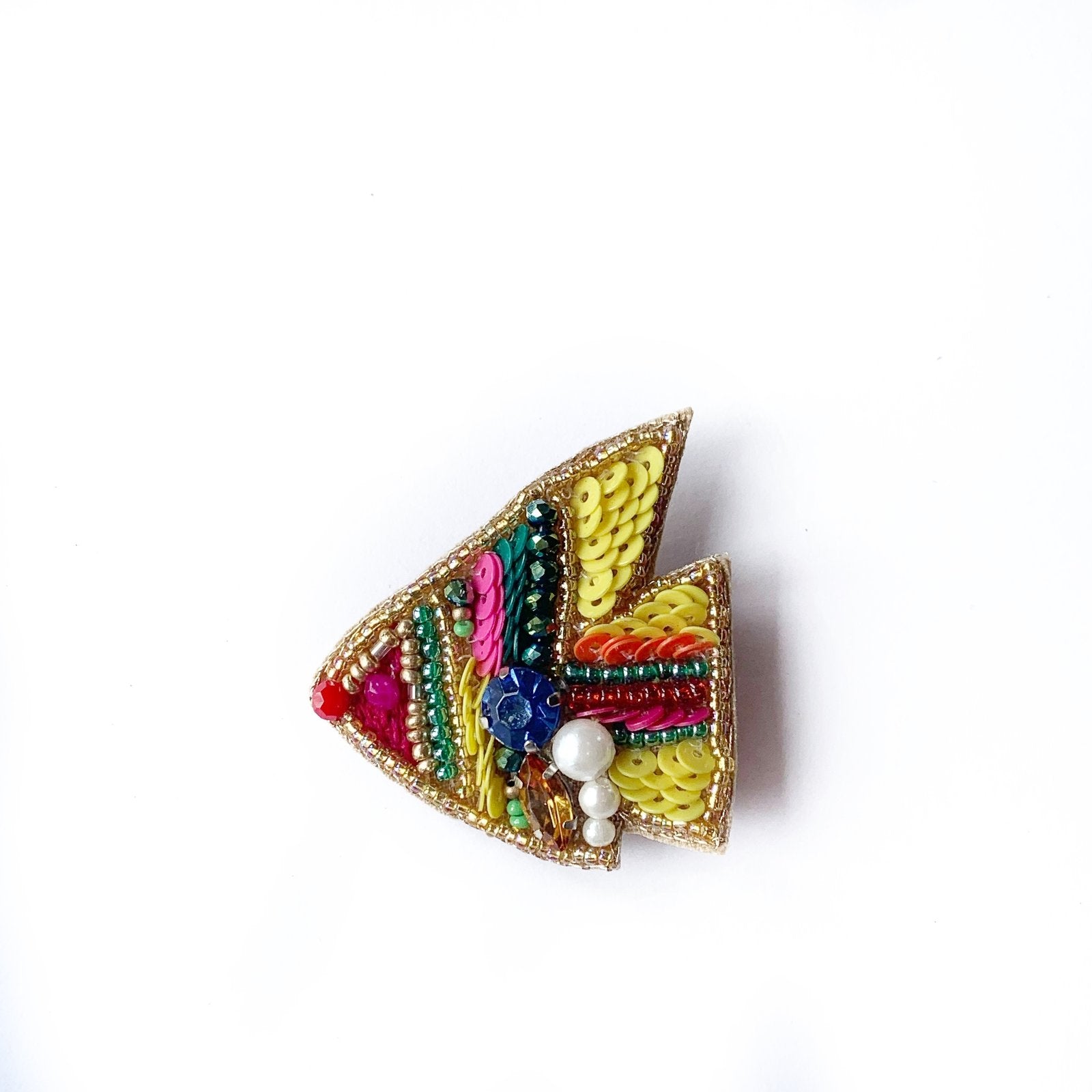 Fish Beaded Brooch