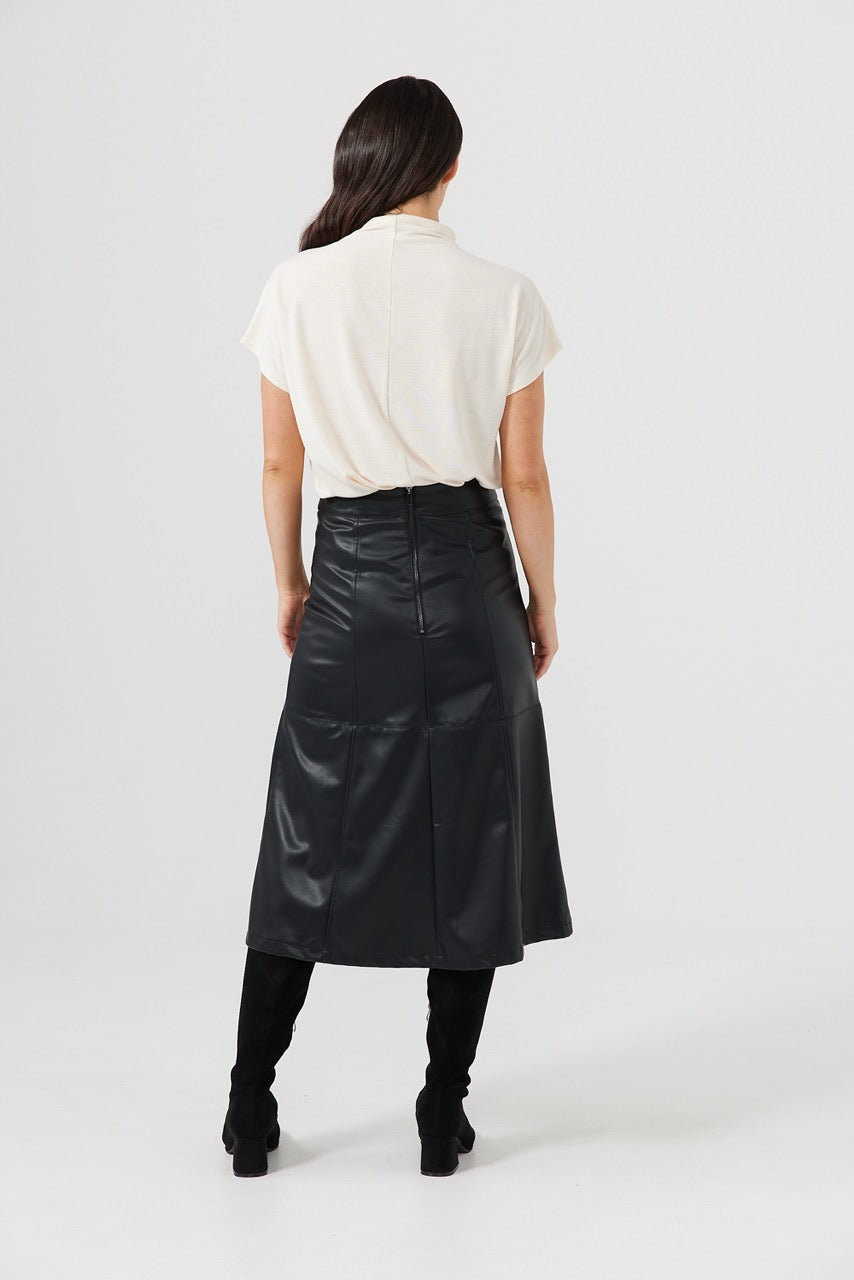 Matrix Midi Skirt in Black