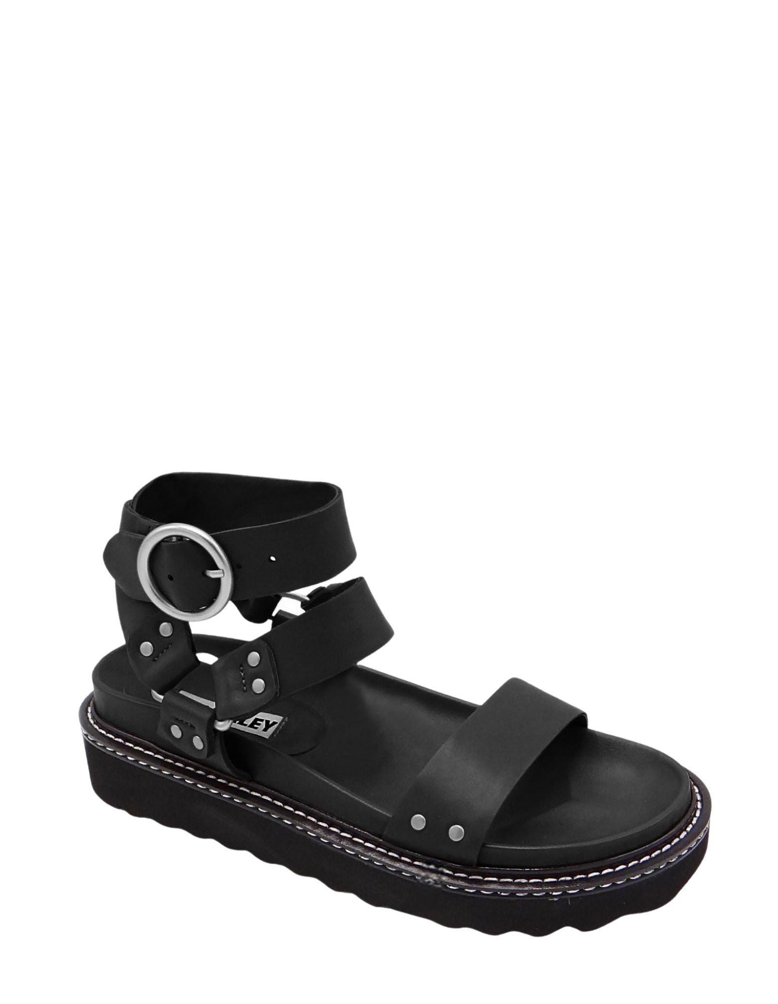 Burt Sandal in Black/White Welt