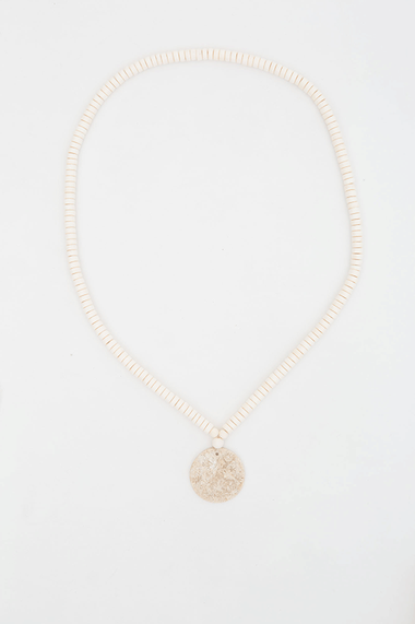 Jersey Circle Necklace - White