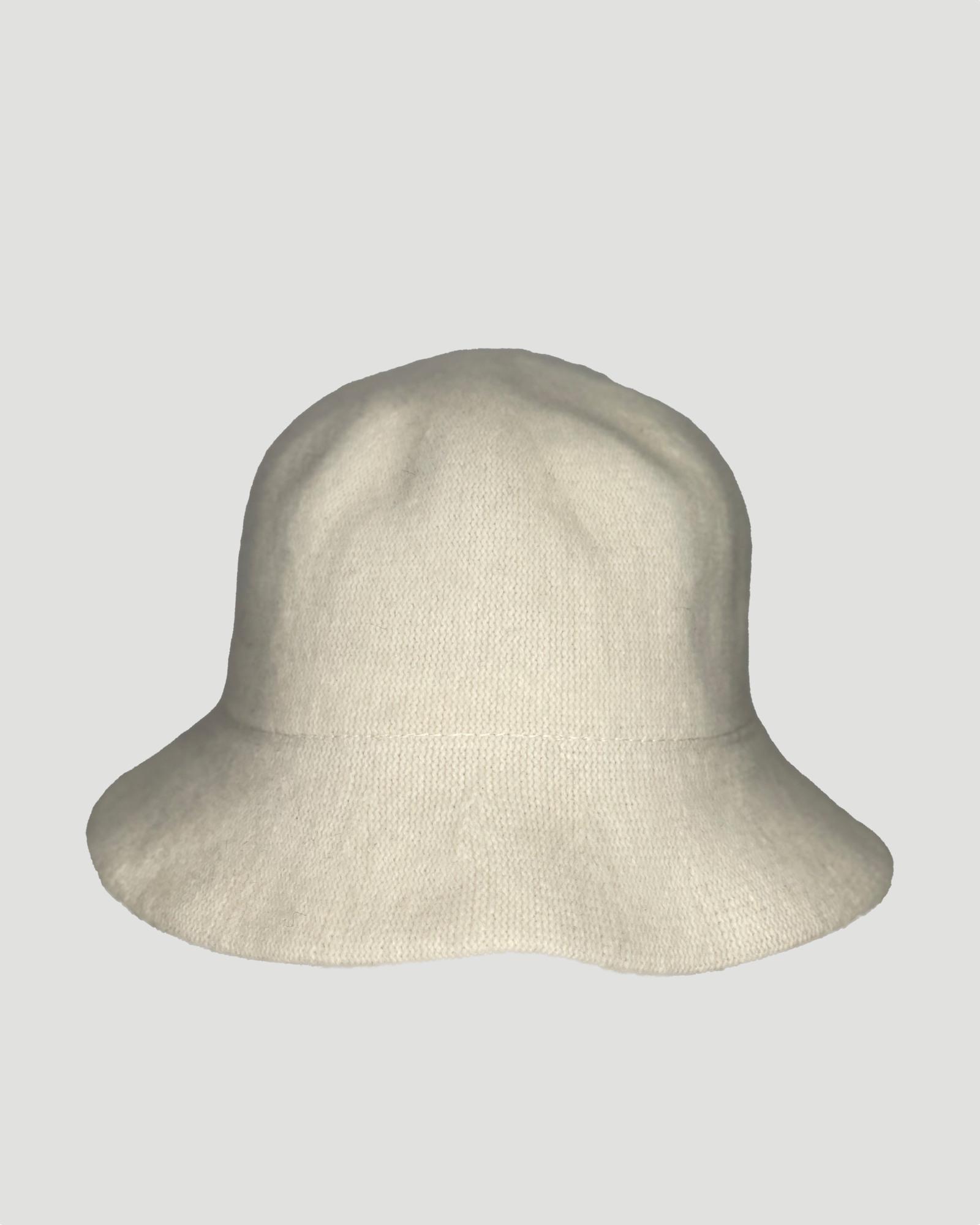 Caitlin Knitted Bucket Hat in Cream