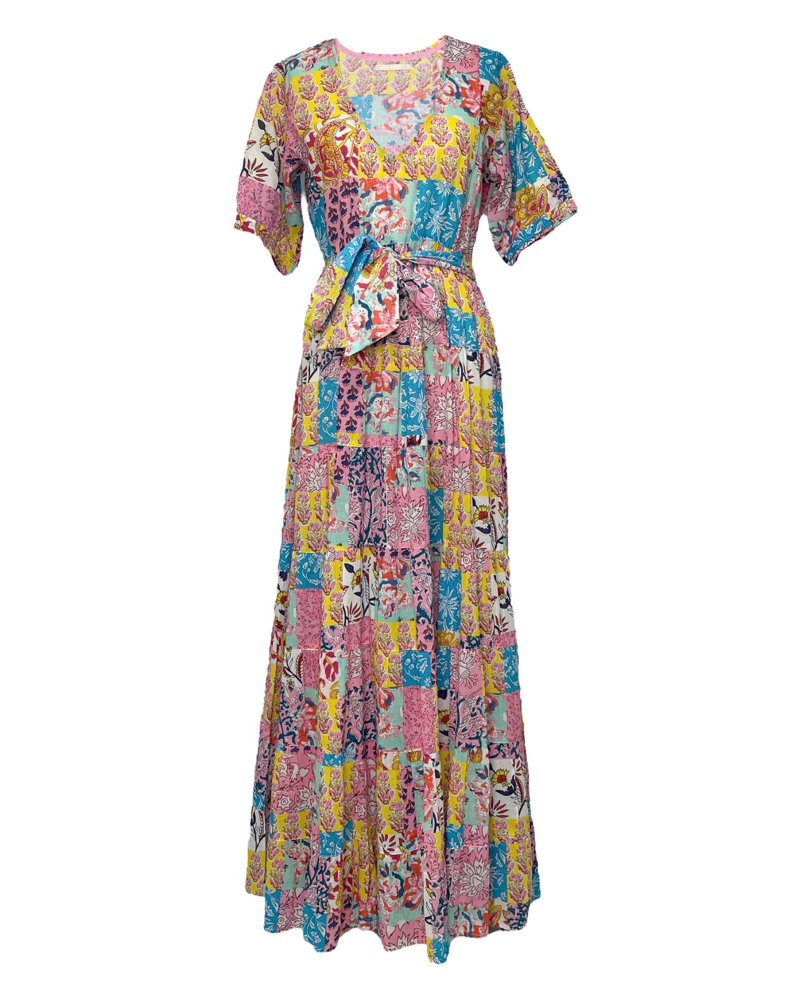 Delphine Maxi Dress in Patchwork