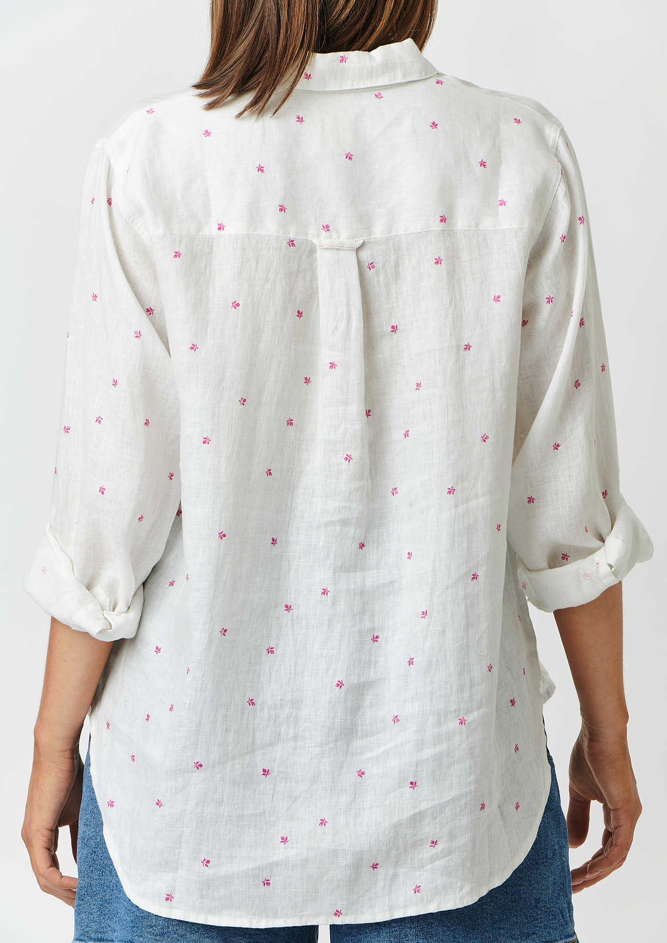 Linen Boyfriend Shirt in Rosier