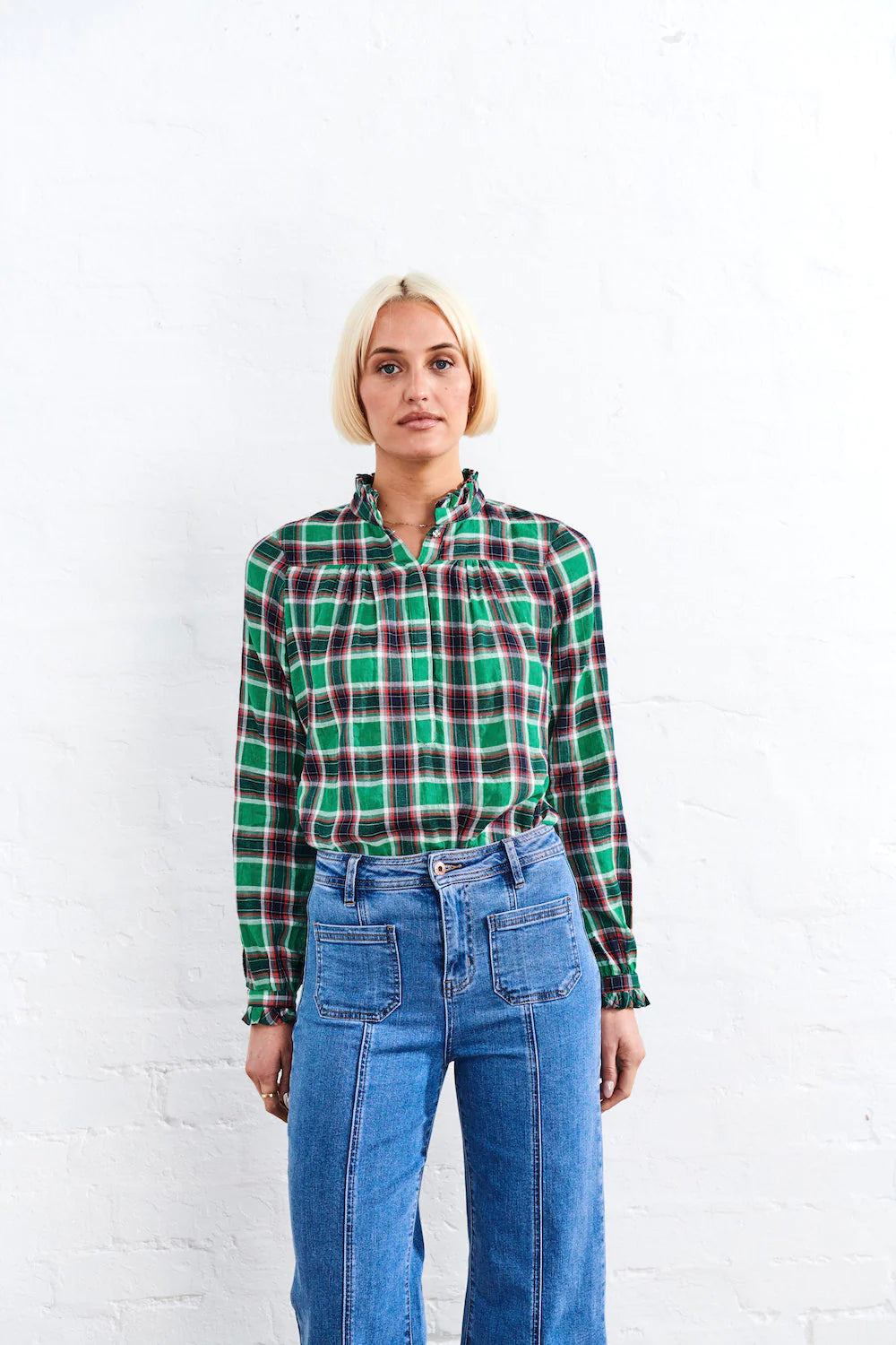 Frances Shirt in Green Tartan