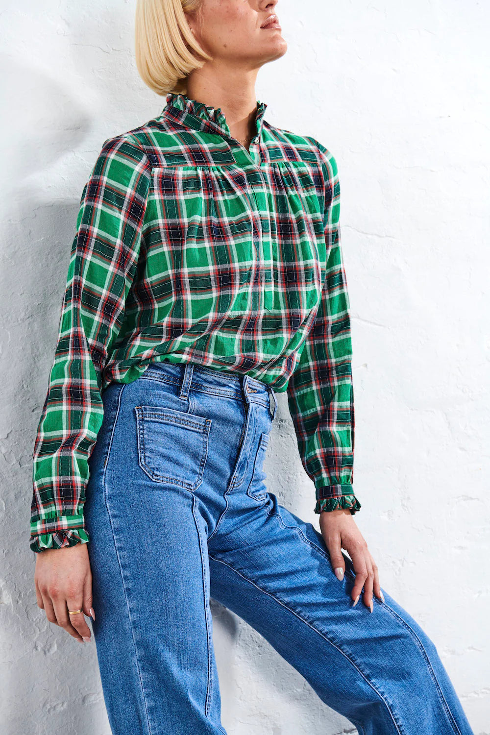 Frances Shirt in Green Tartan