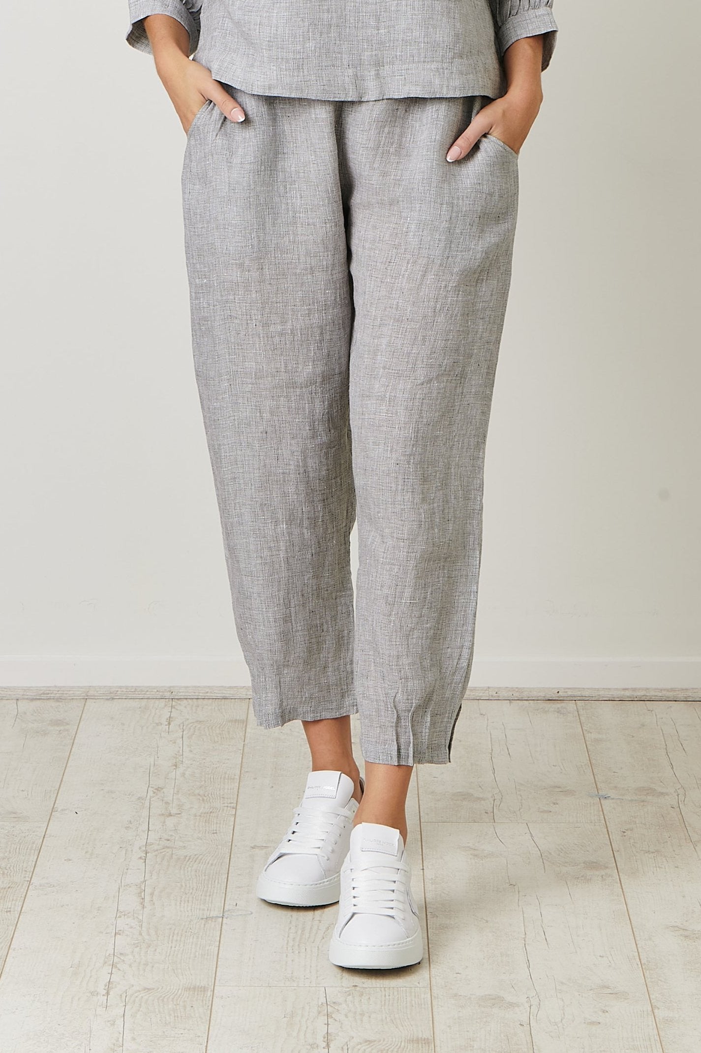 Linen Pants in Congo Houndstooth