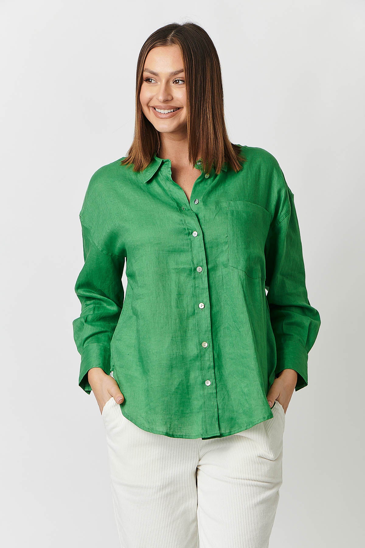 Classic Button Up Shirt in Shamrock