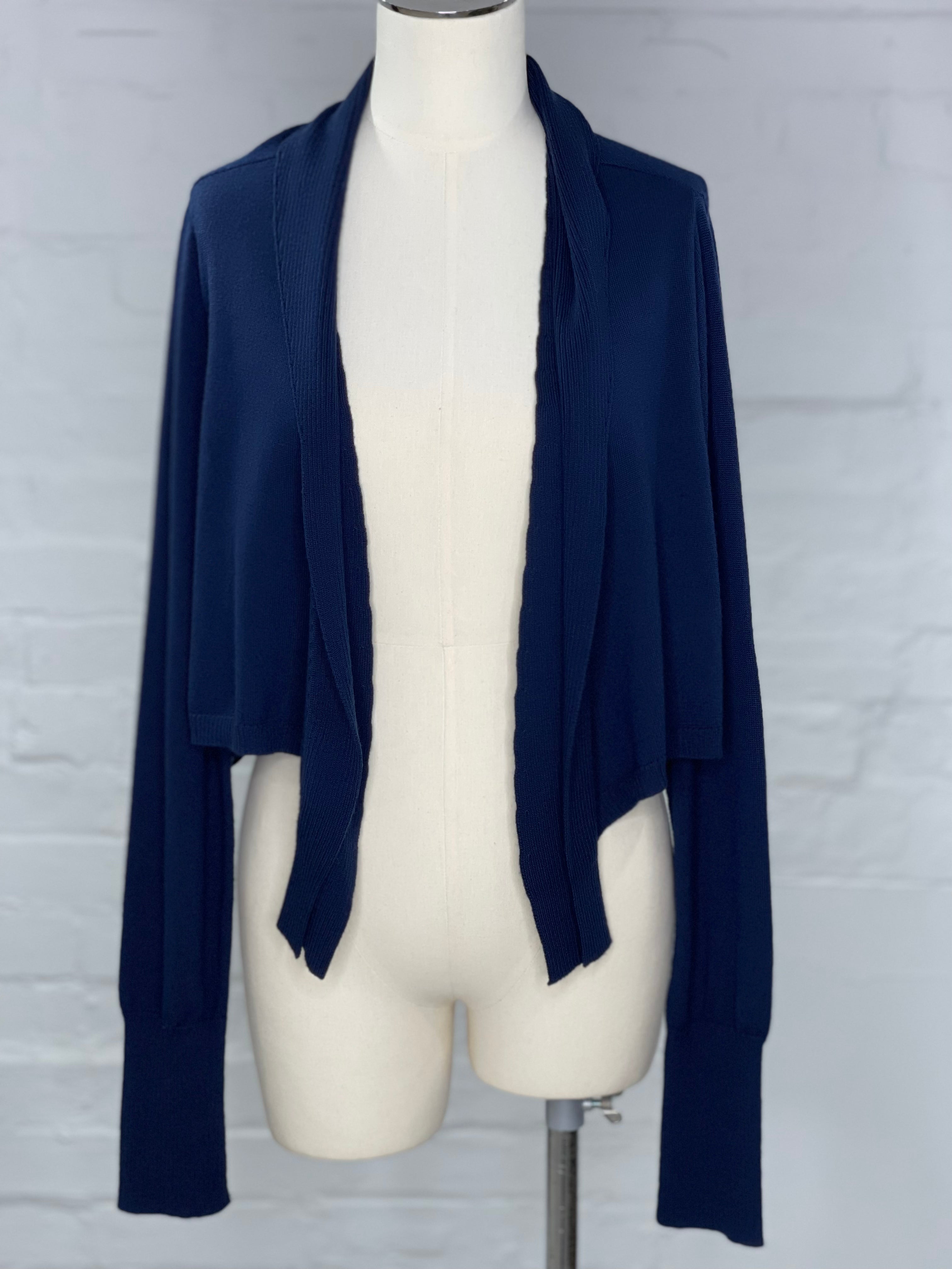 Cropped Cardigan in Navy