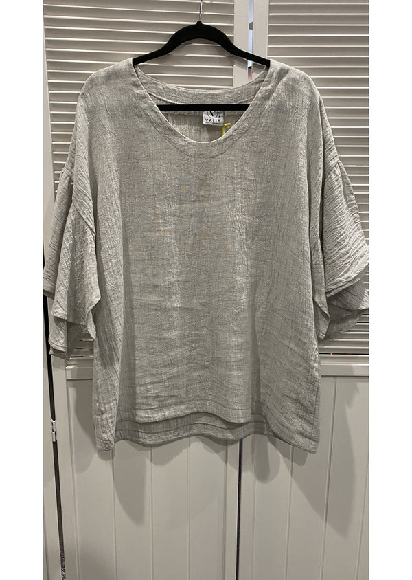 VALIA CLOTHING - New Years Eve Blouse - Womens - Silver Linen - Secret ...