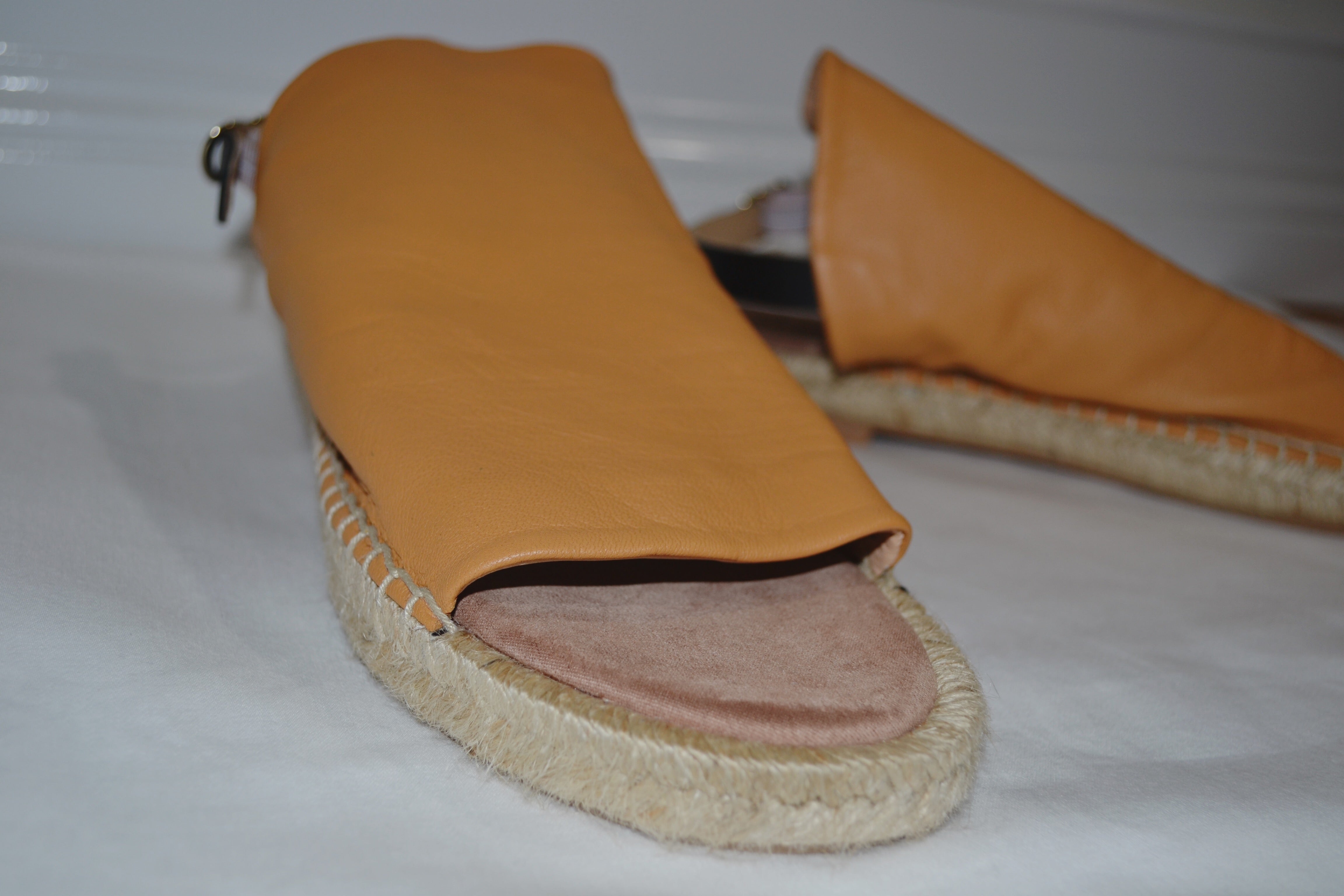 Espadrille in Almond with Black