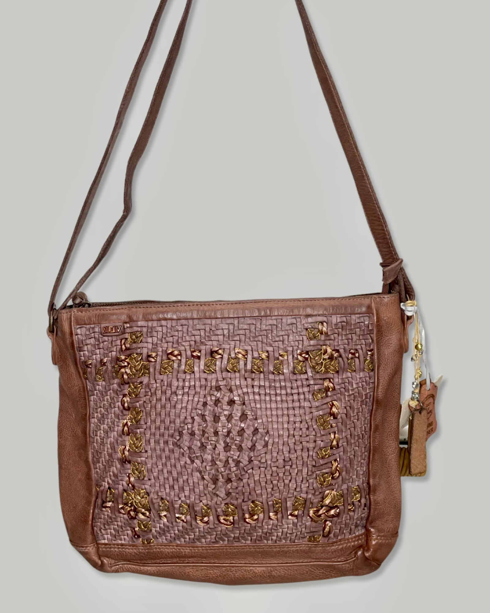 Bailey Woven Hobo Bag in Mud