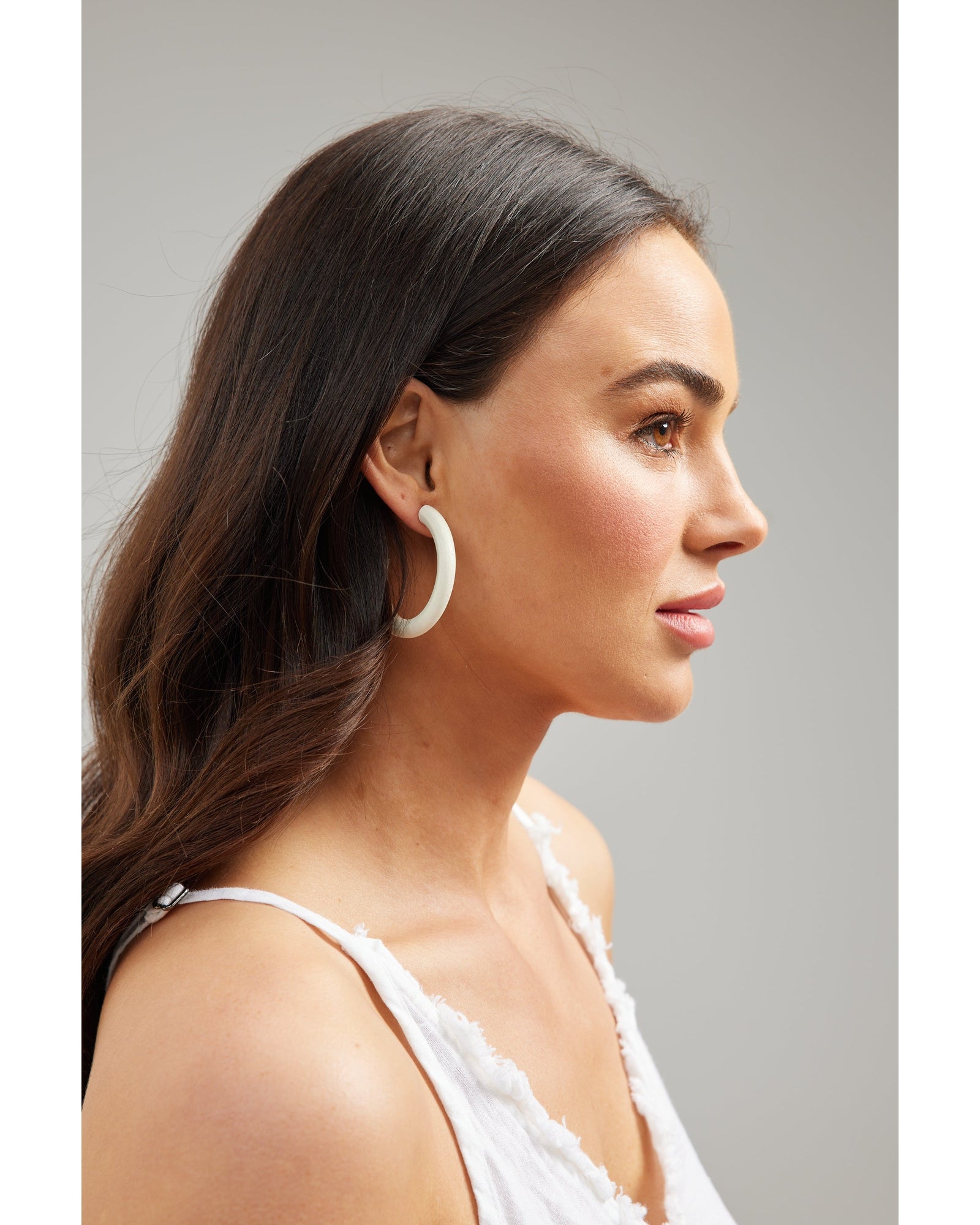 Allegra Earrings in White