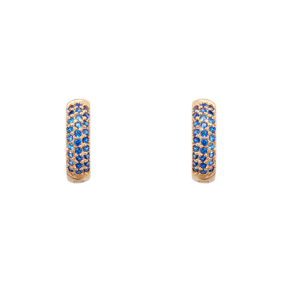 Blue Crystal Pave Huggies