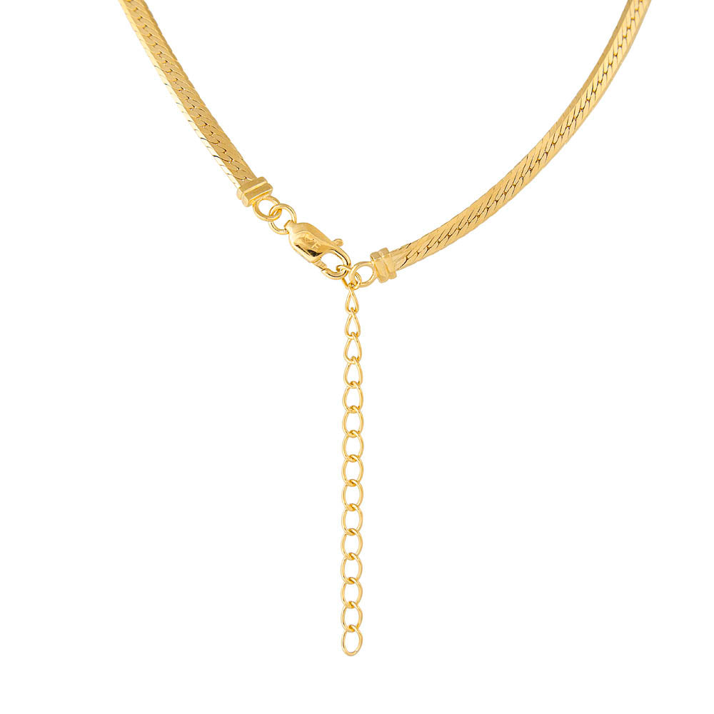 Gold Herringbone Necklace