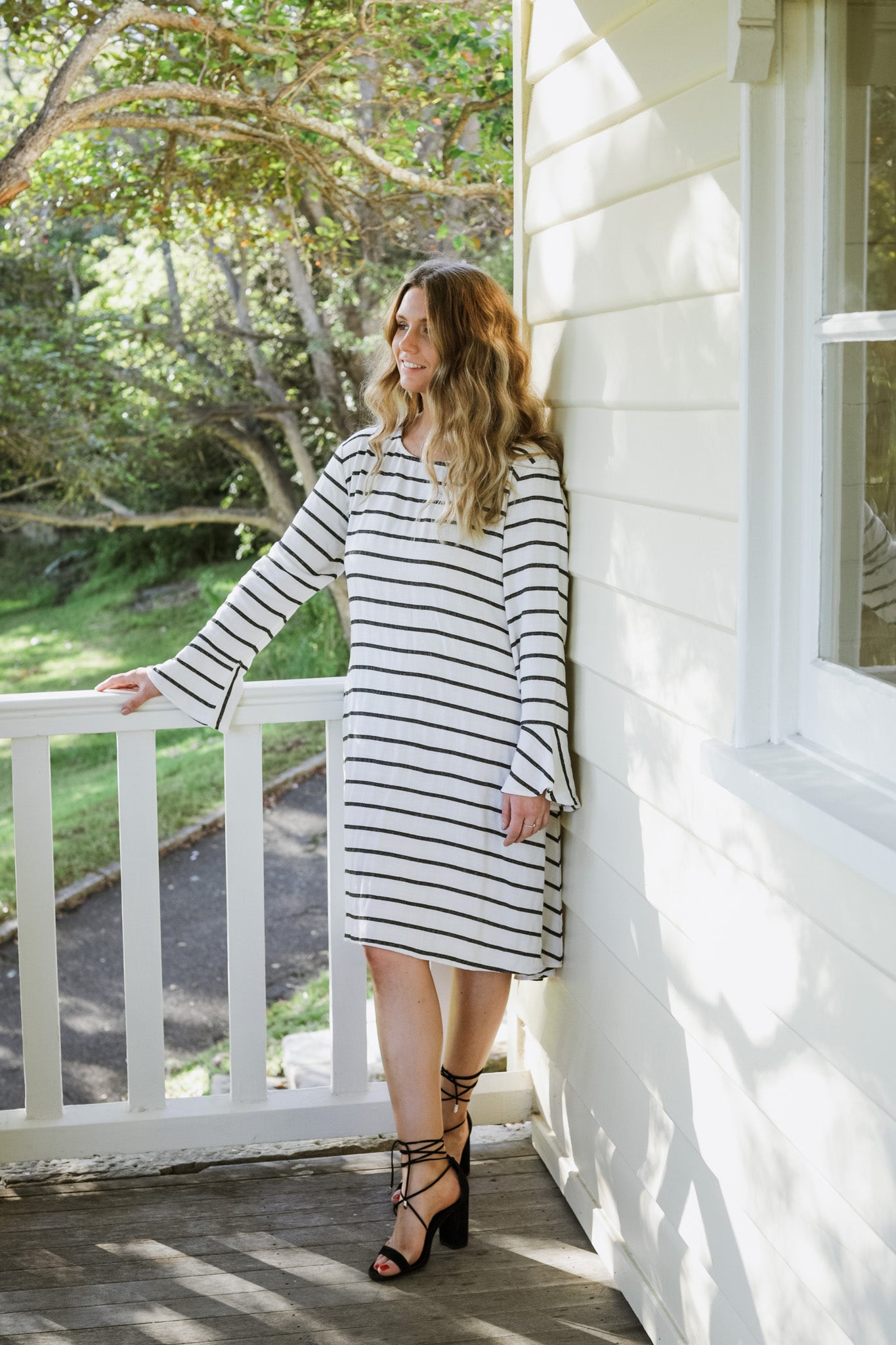 Flared Sleeve Dress