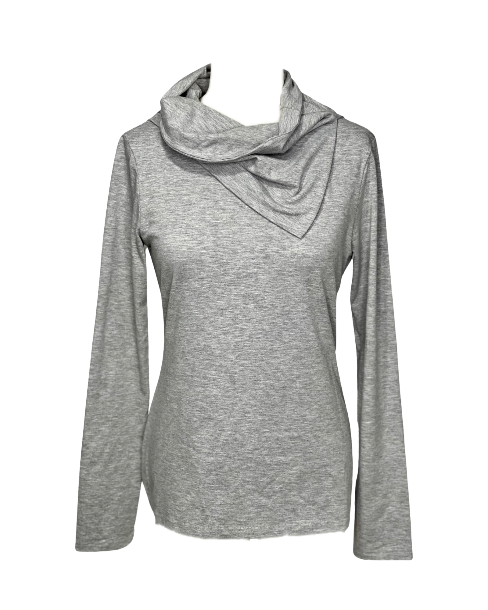 Oak Neck Top in Grey Marle