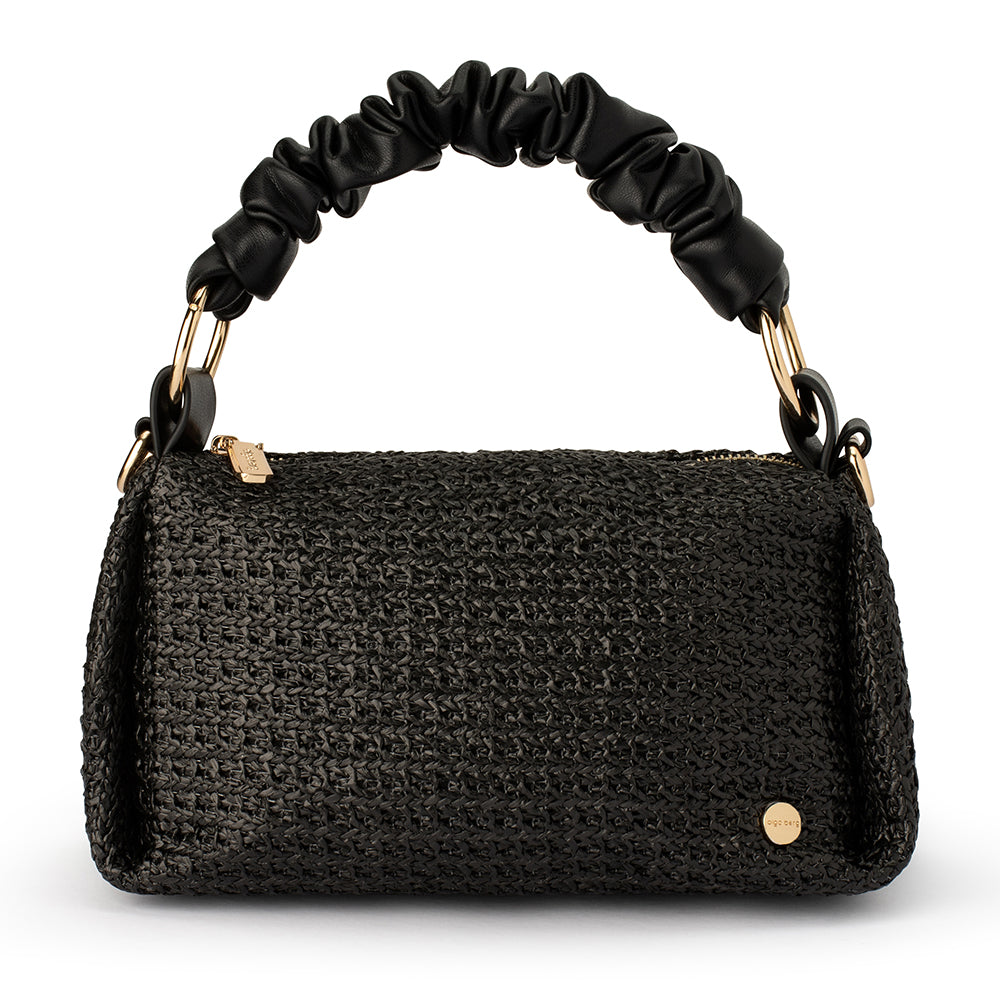 Gypsy Woven Slouch Bag in Black