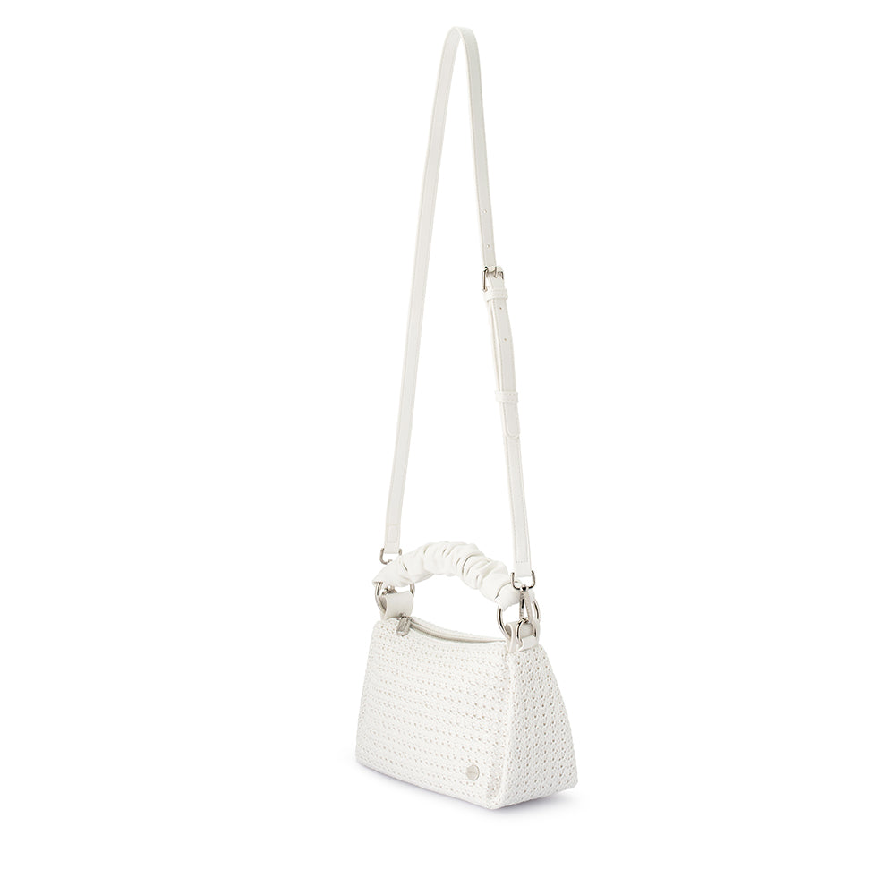 Gypsy Woven Slouch Bag in White