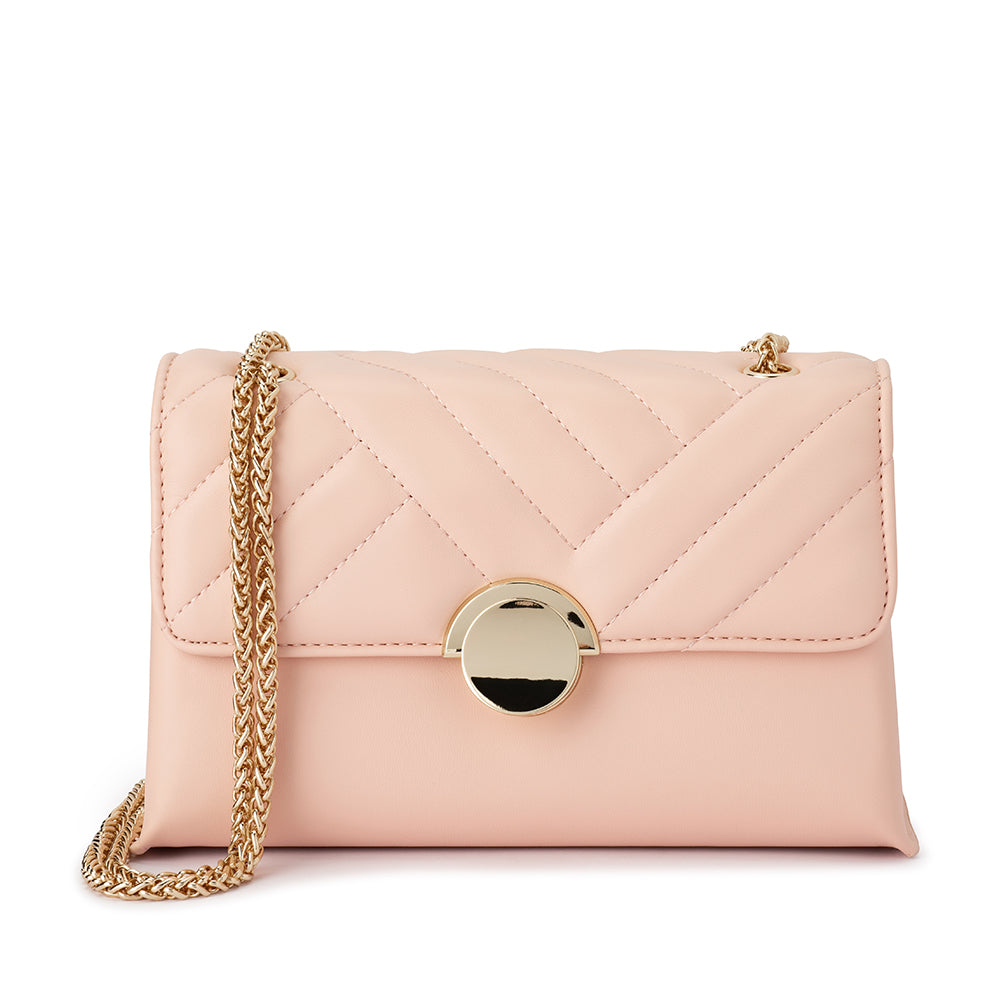 Cressida Blush Quilted Shoulder Bag