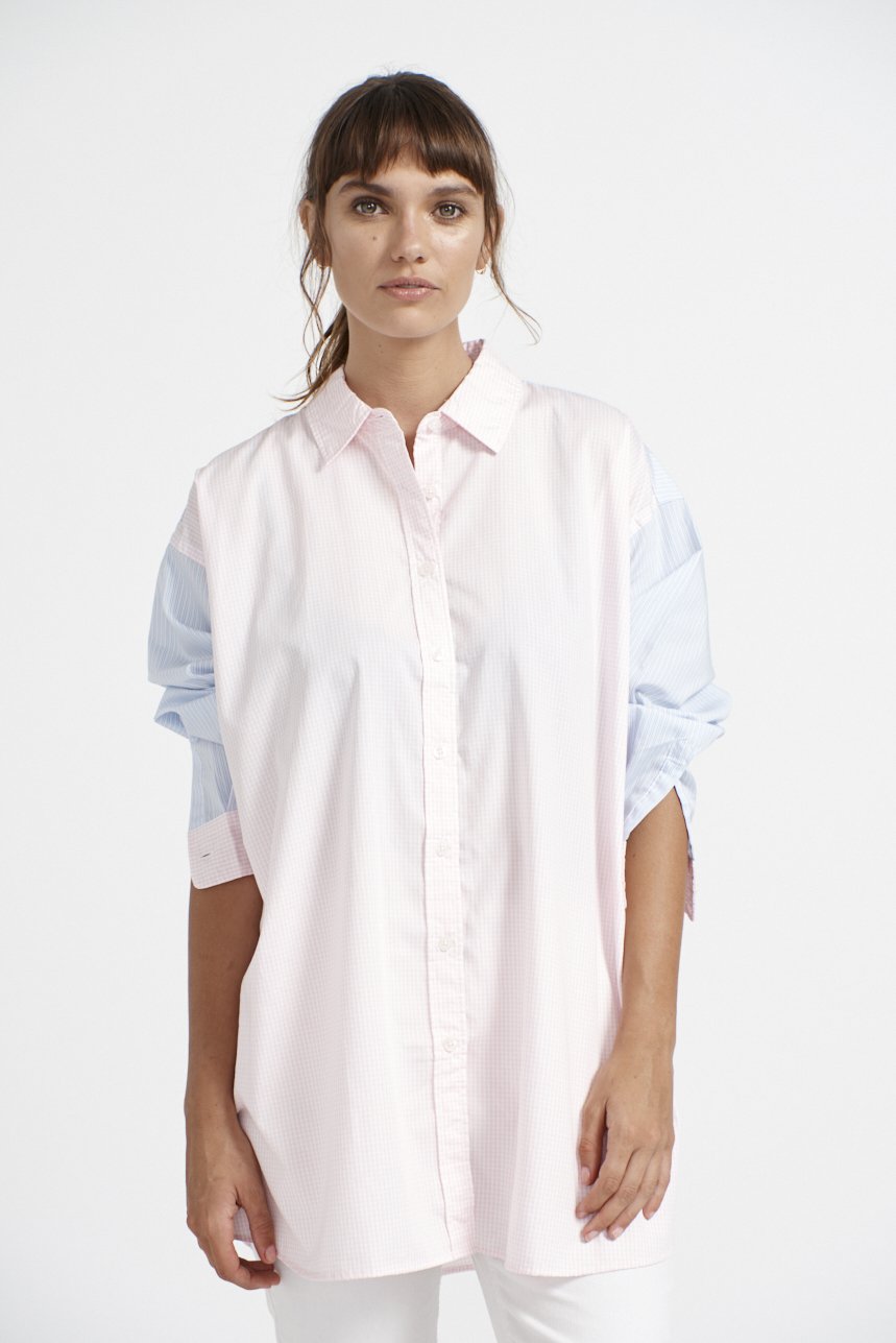 Mix It Up Shirt in Pink Check