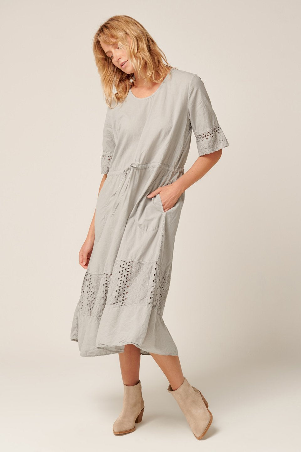 Ludie Dress in Soft Grey