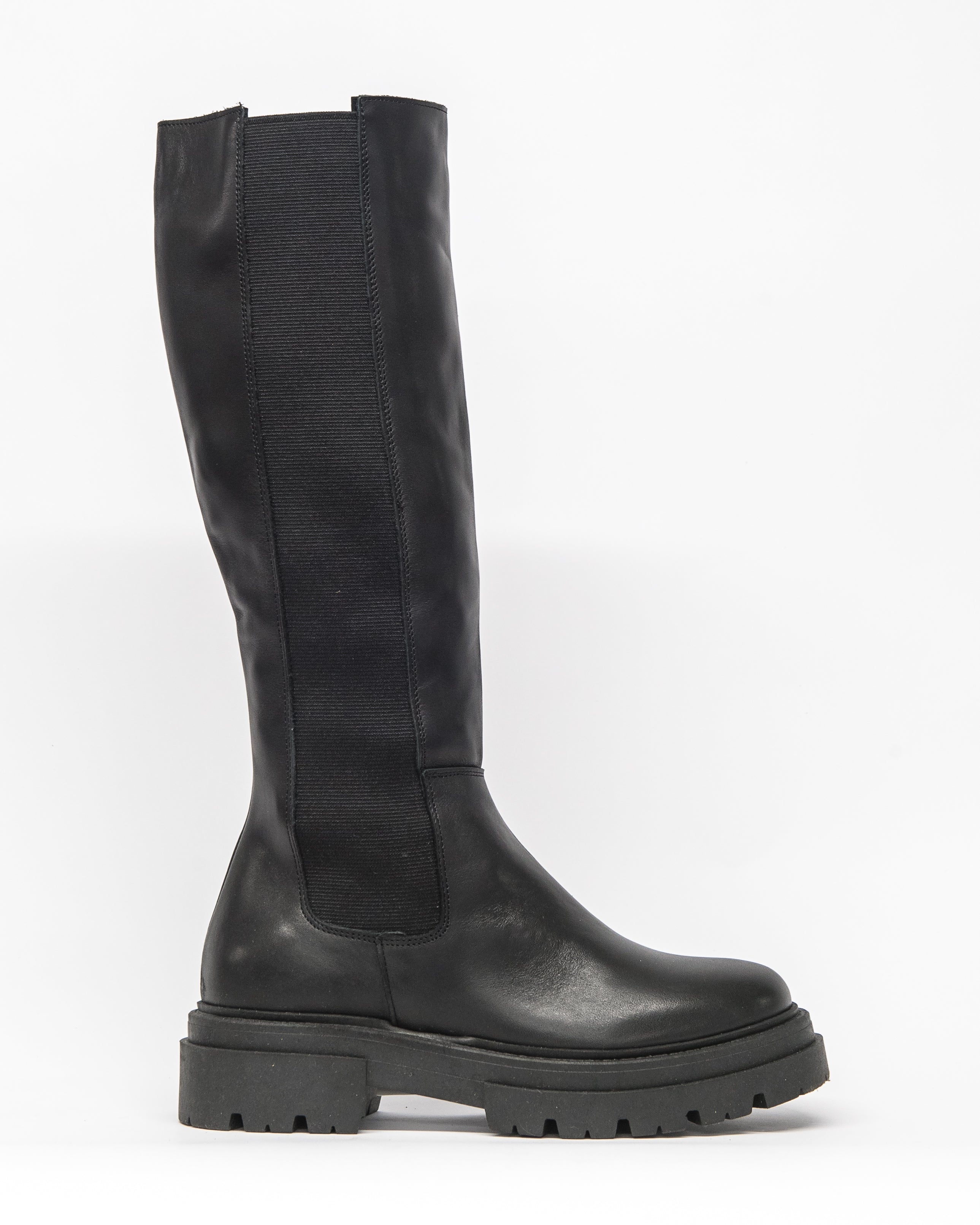 Beseech Boot in Black Leather