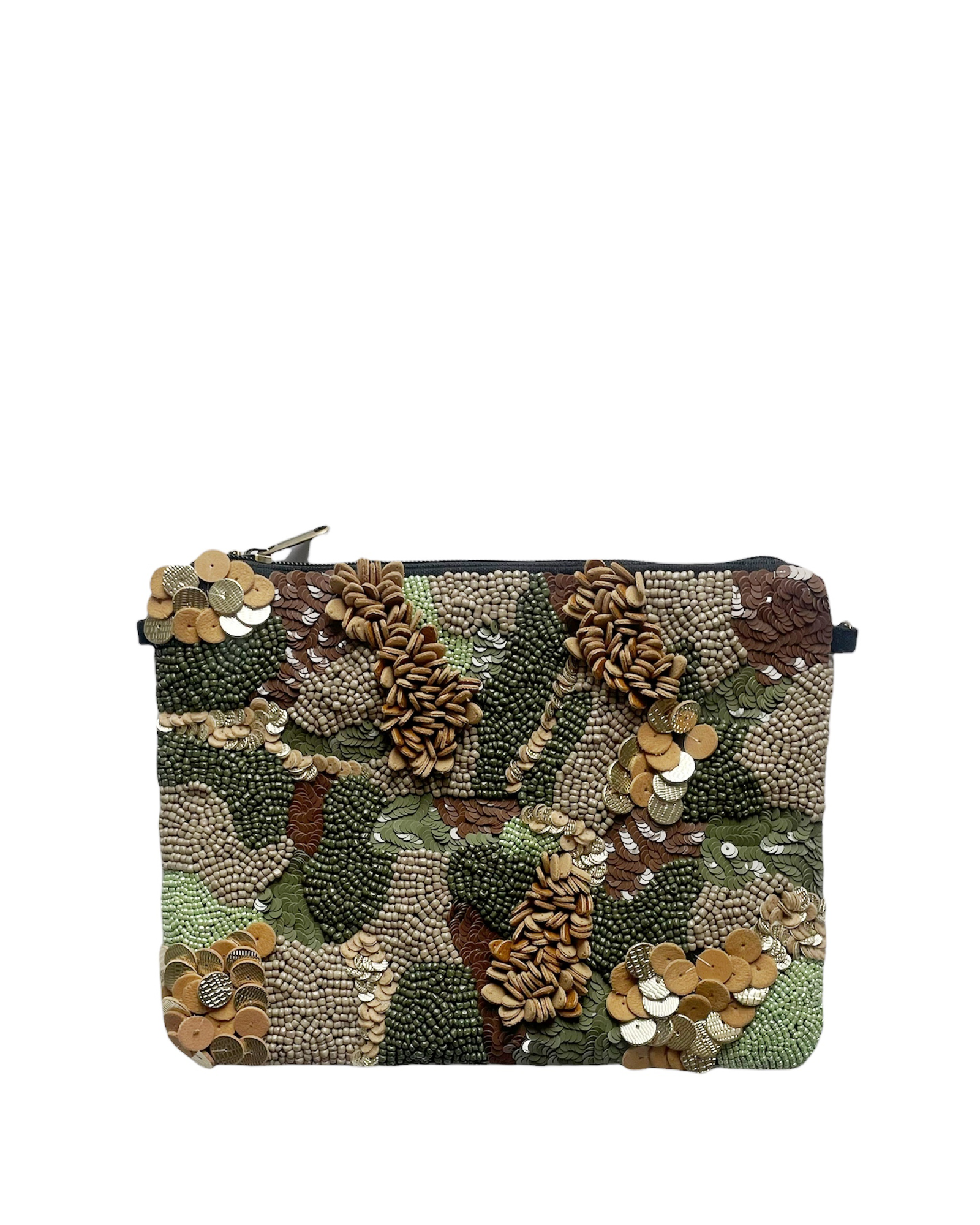 Camo Beaded Pouch