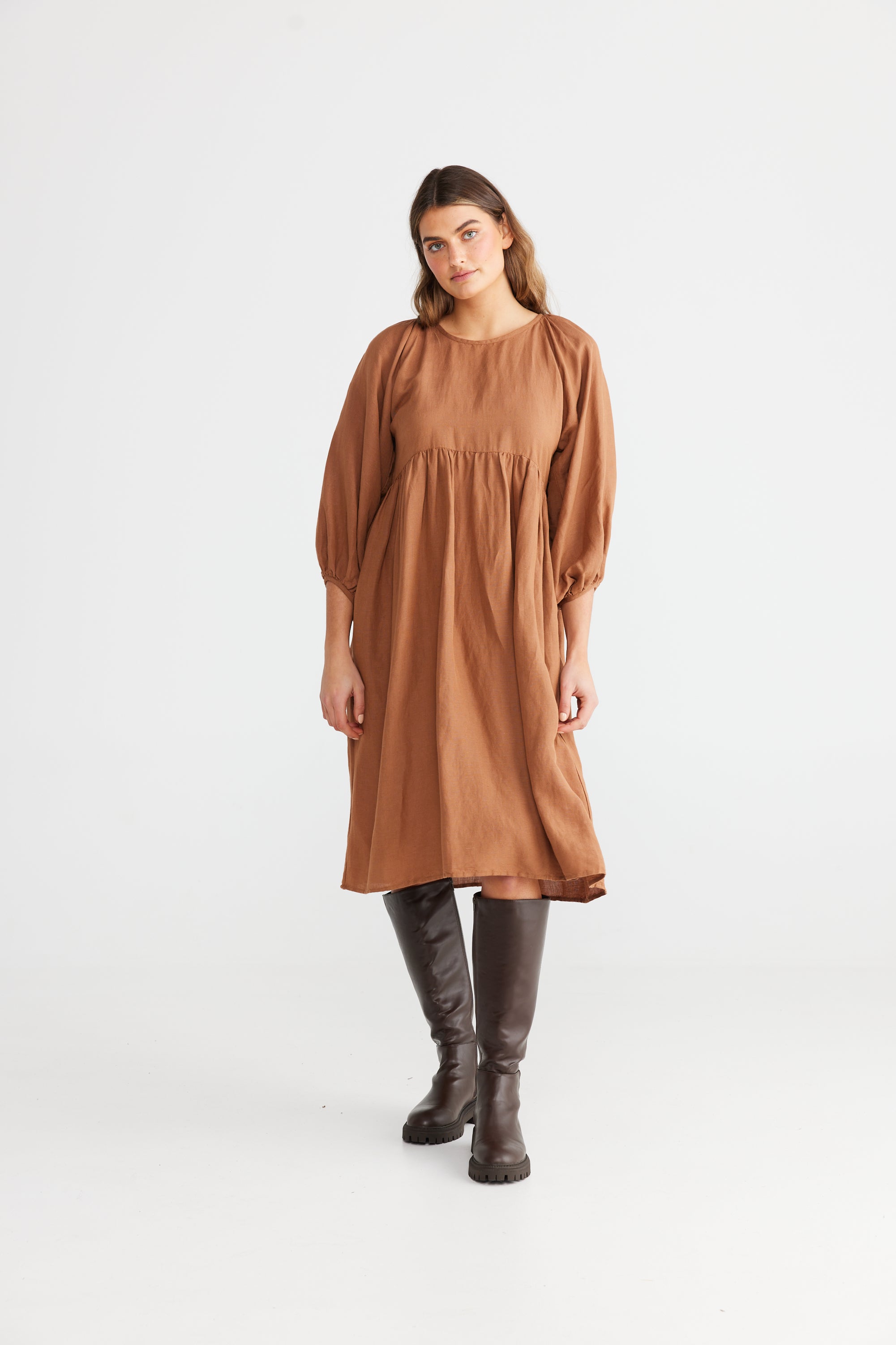 Angel Wing Dress in Terracotta