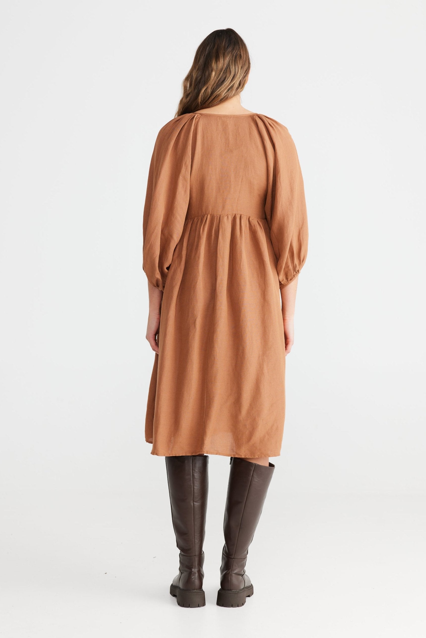 Angel Wing Dress in Terracotta