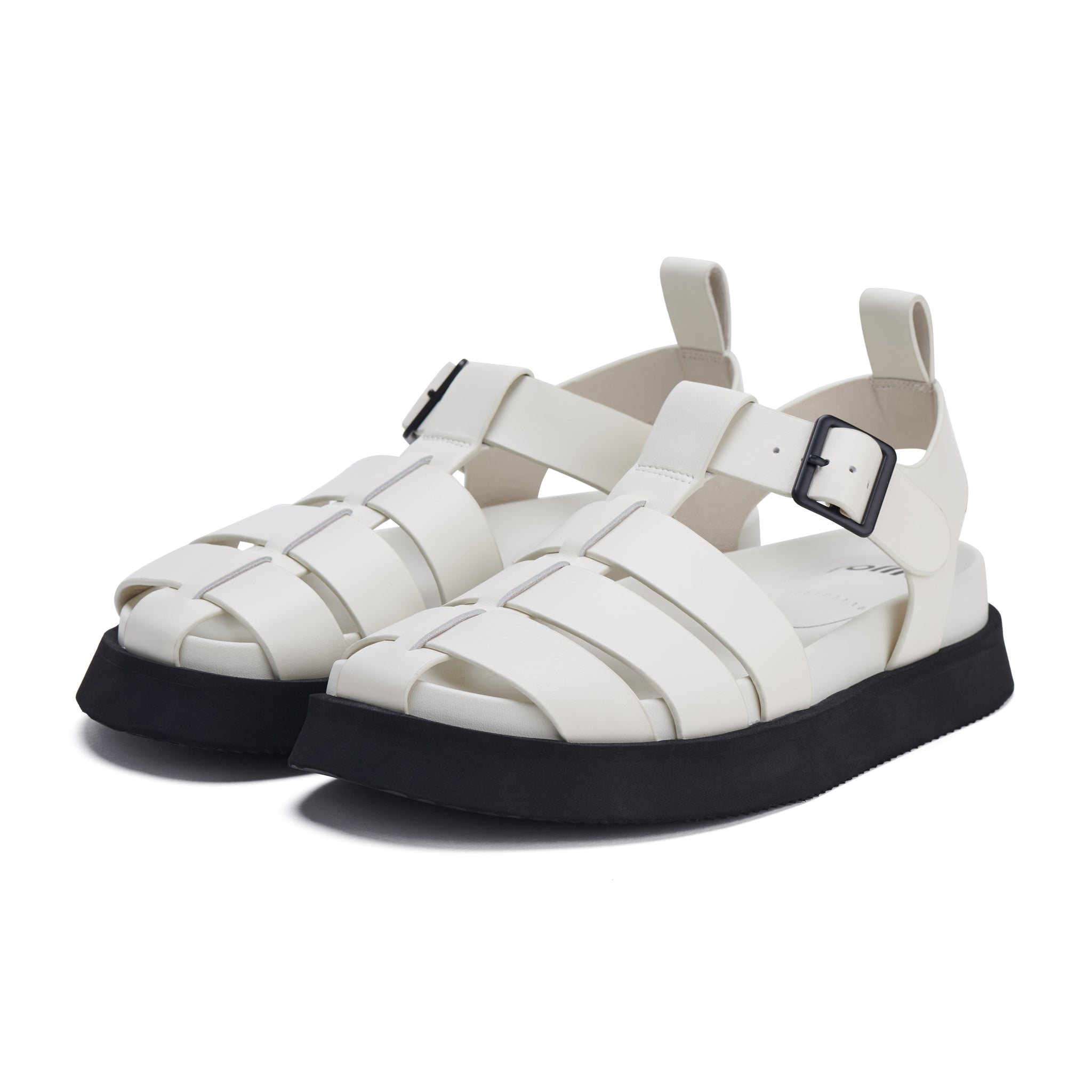 Acme Fisherman Sandal in Bone/Black