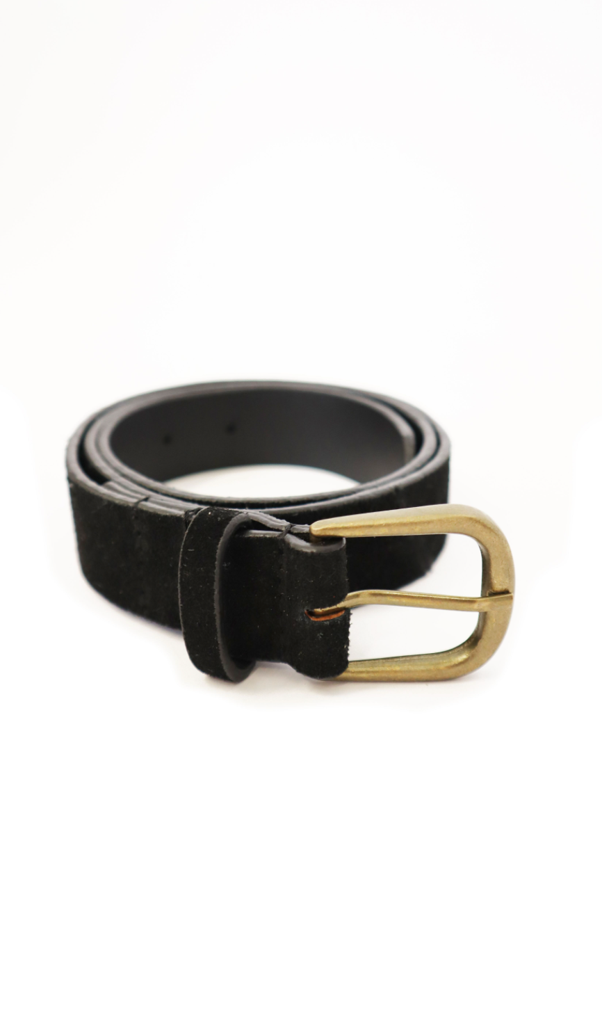 Hunter Belt in Black Suede